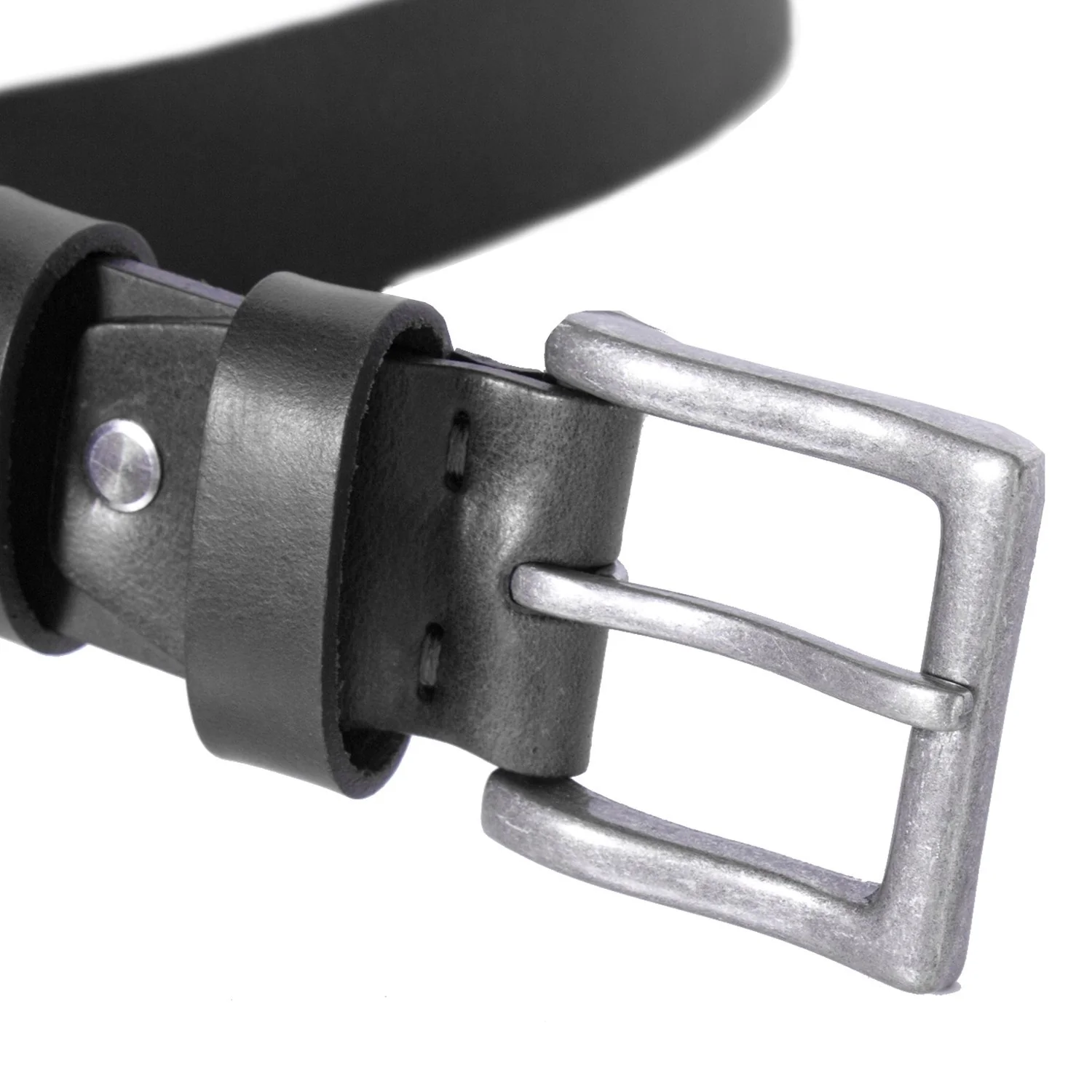 Leather Belt Black Brandon - Image 2