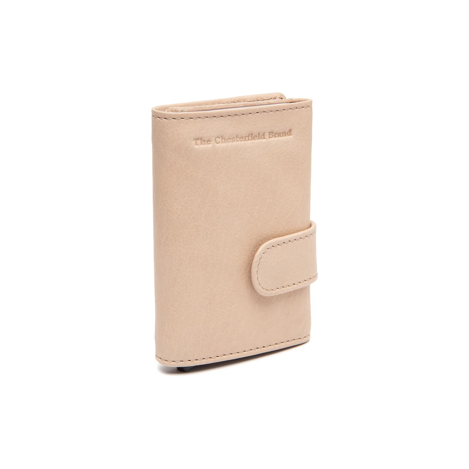 Leather Card Holder Beige Nivala - Image 5