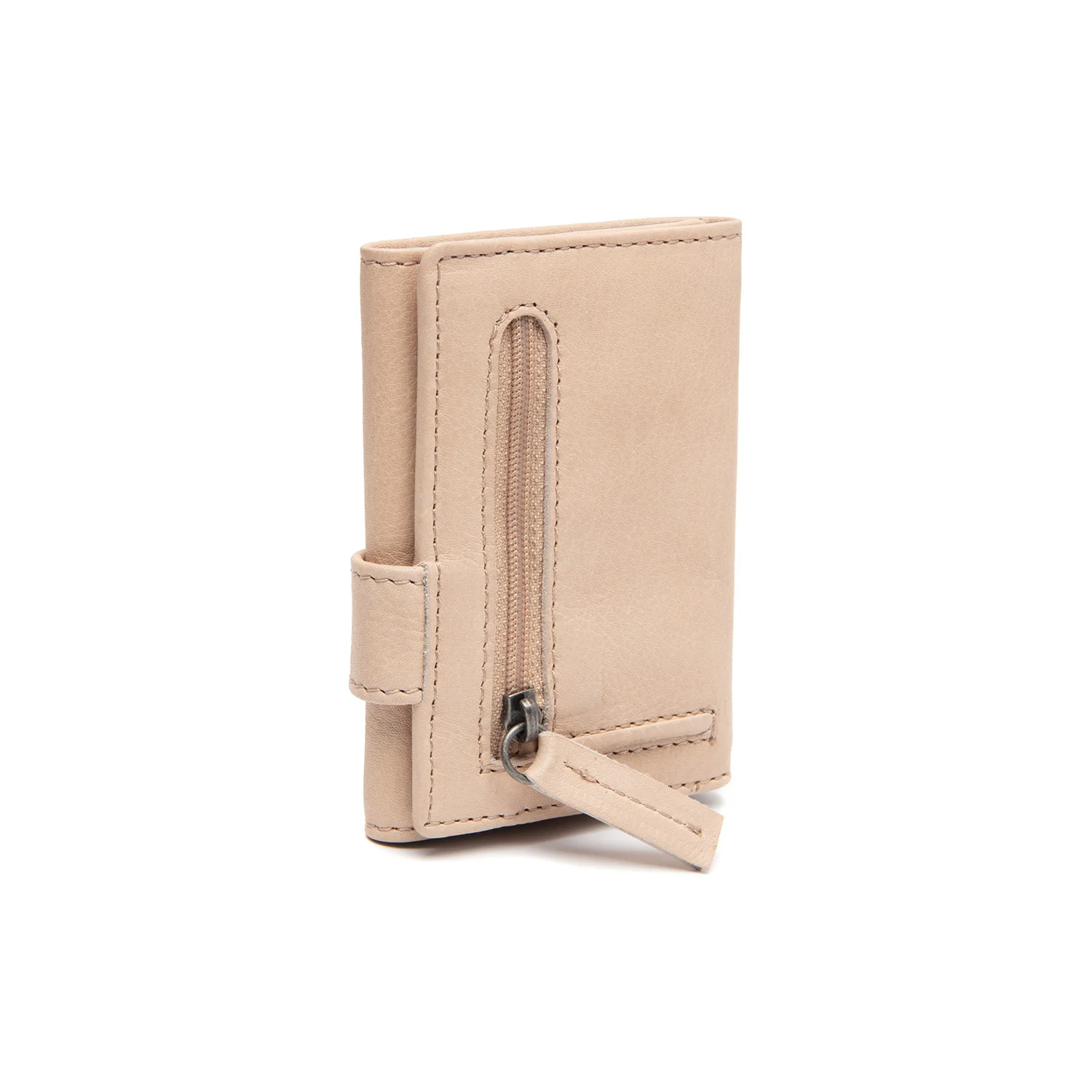 Leather Card Holder Beige Nivala - Image 6
