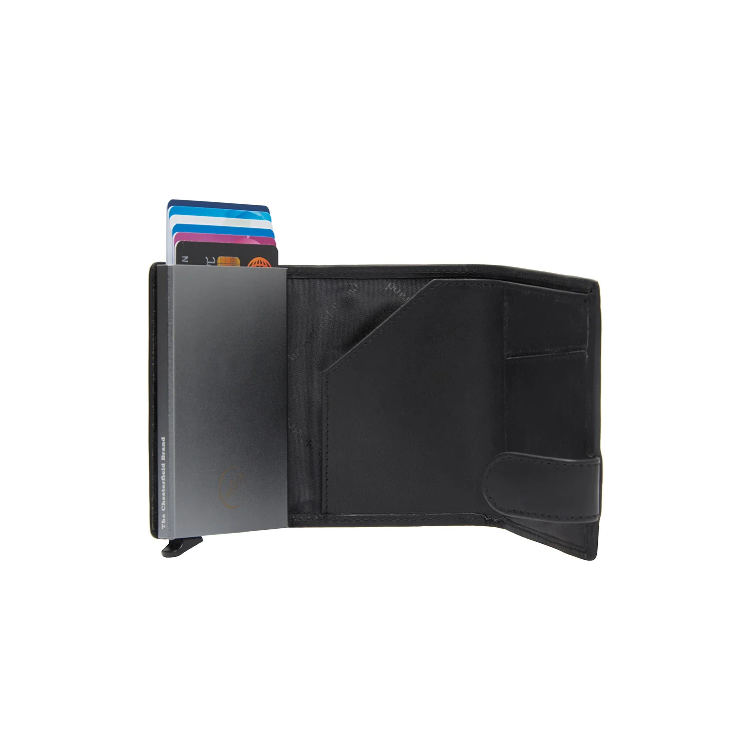 Leather Card Holder Black Delsbo - Image 2