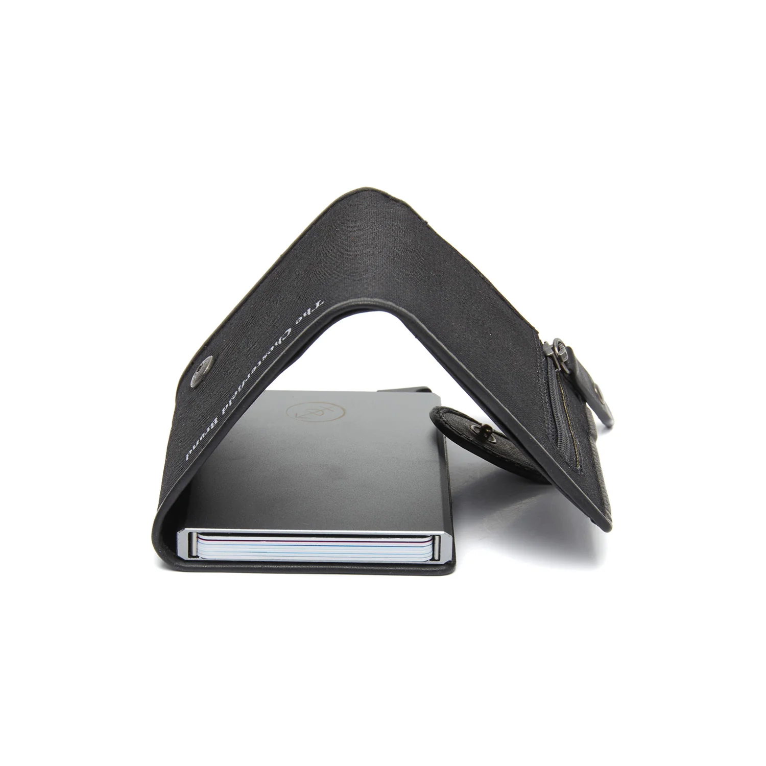 Leather Card Holder Black Delsbo - Image 3
