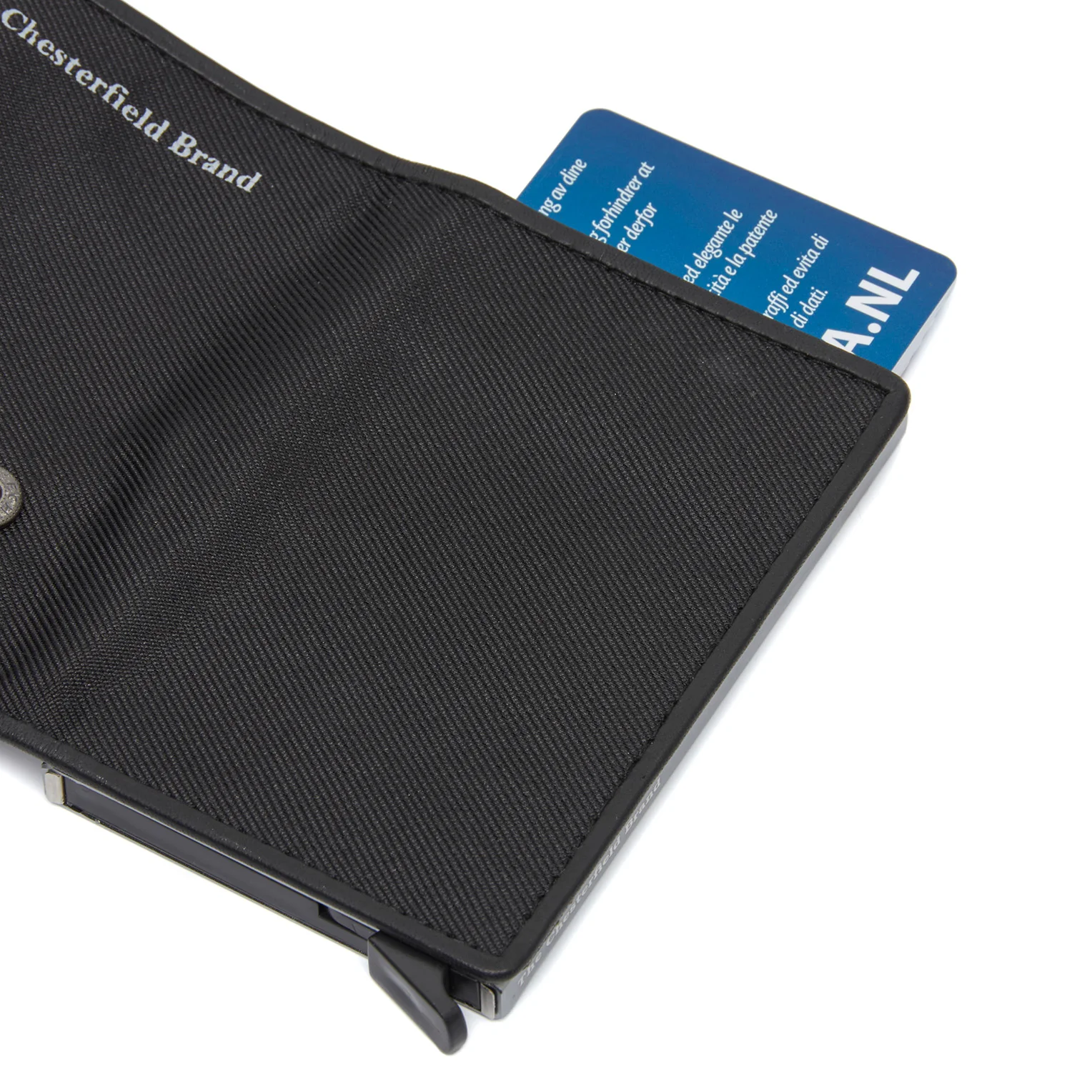 Leather Card Holder Black Delsbo - Image 4