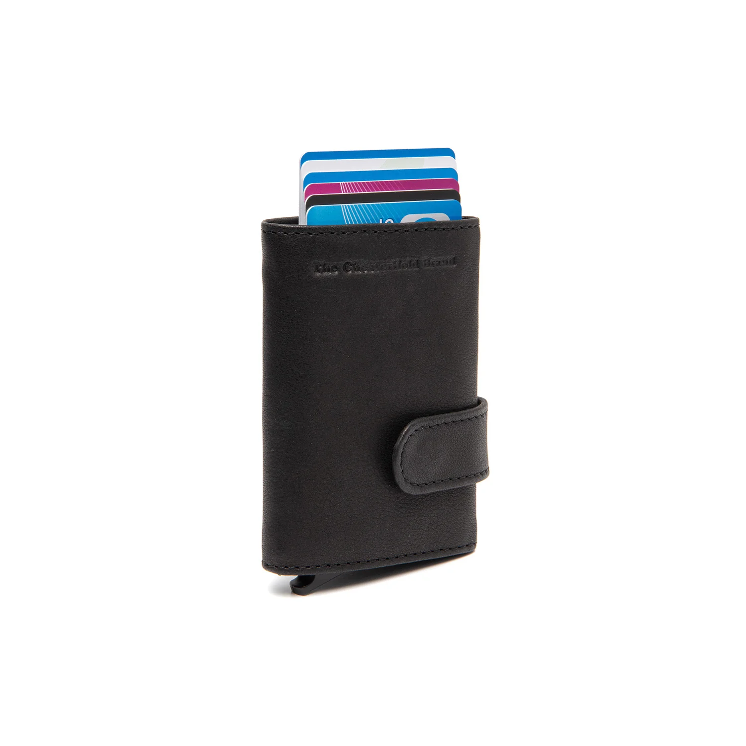 Leather Card Holder Black Iriona