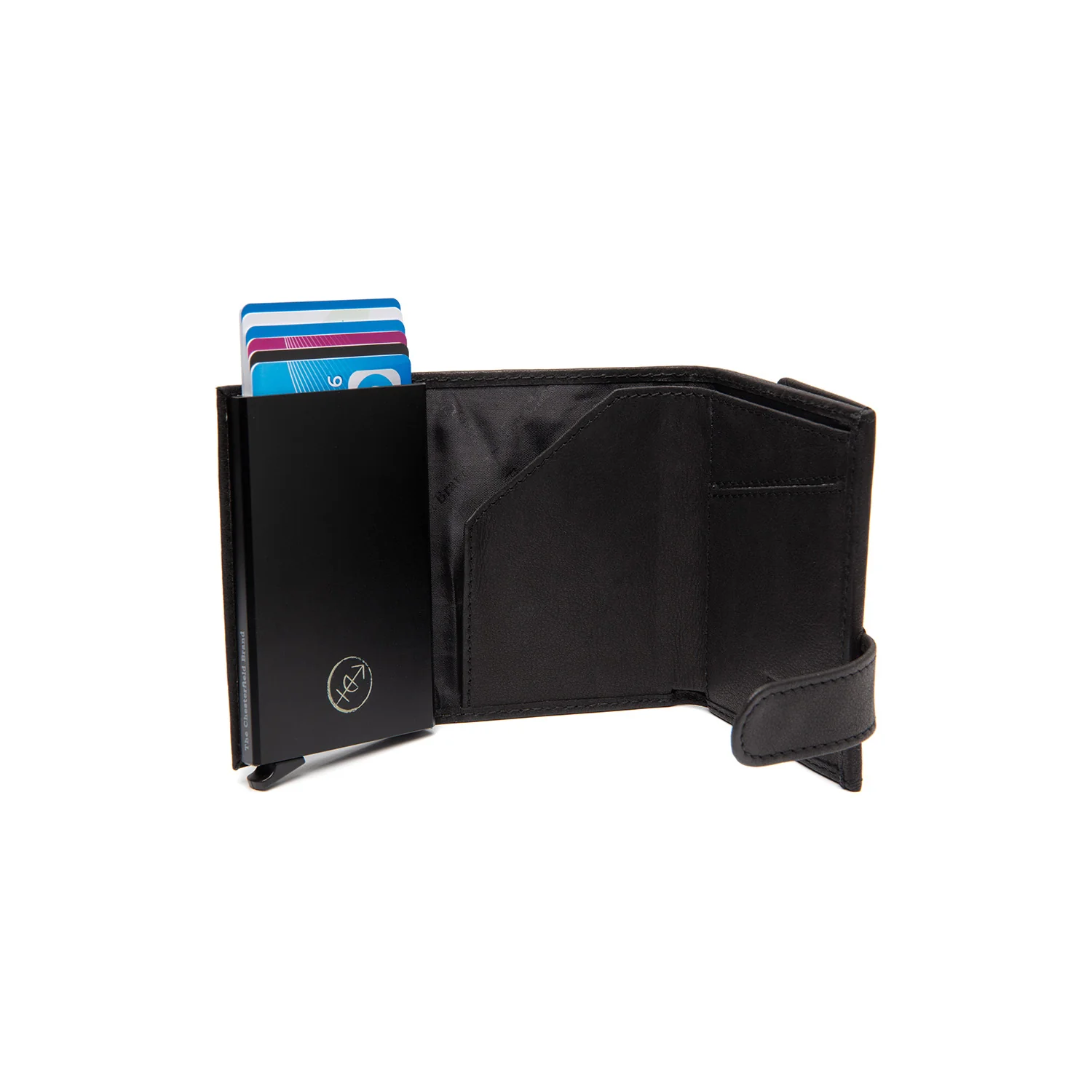 Leather Card Holder Black Iriona - Image 2