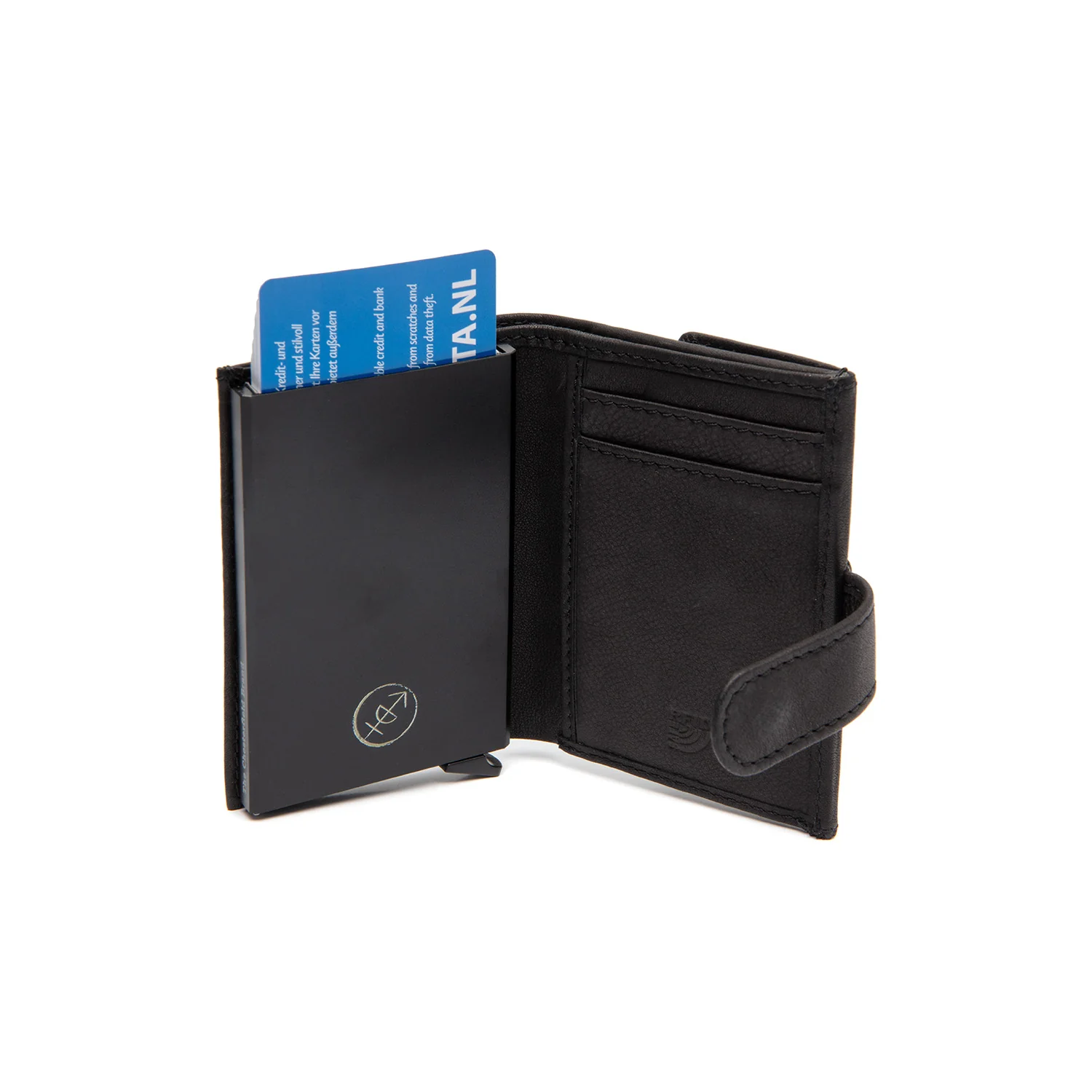Leather Card Holder Black Torola - Image 2