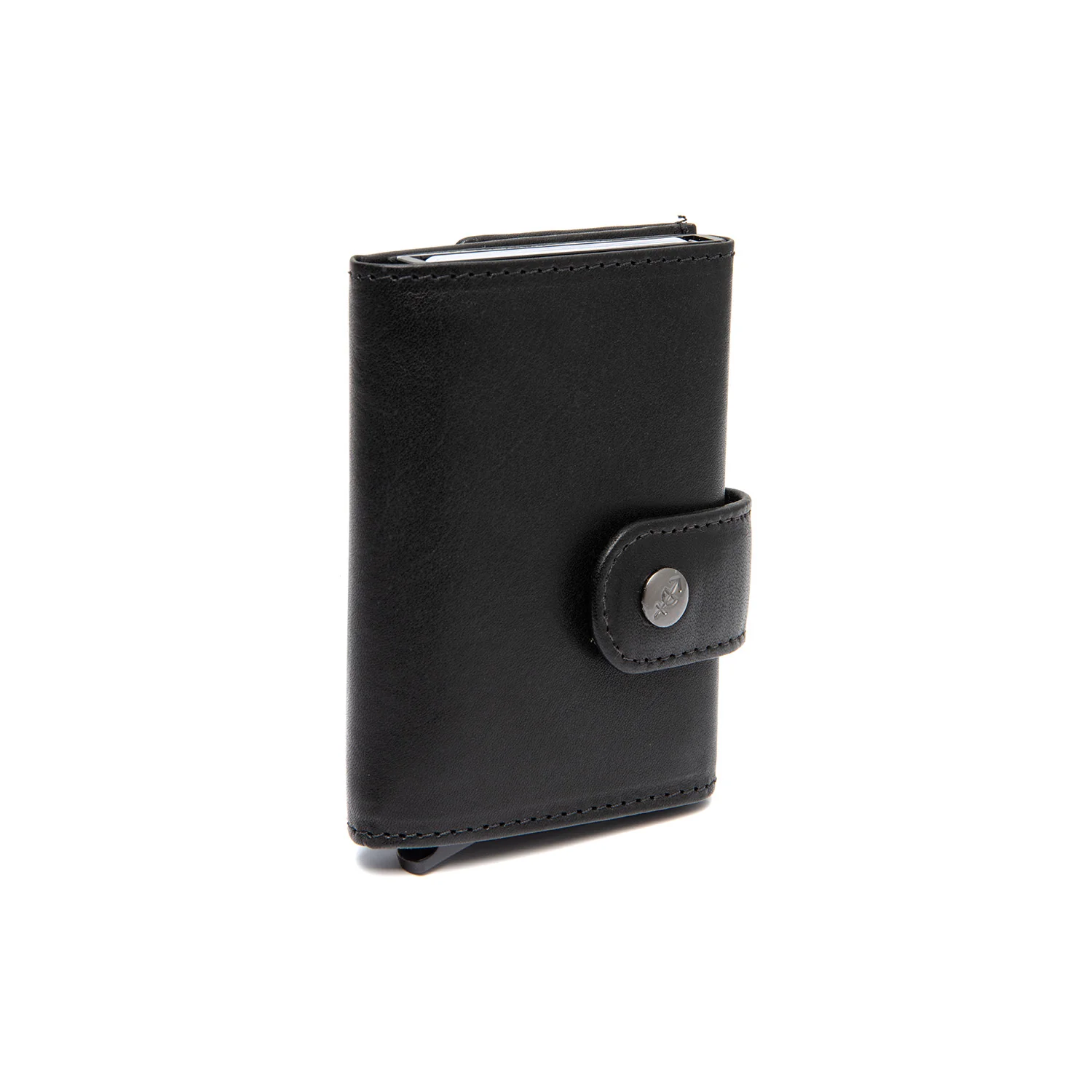 Leather Card Holder Black Varrano - Image 8