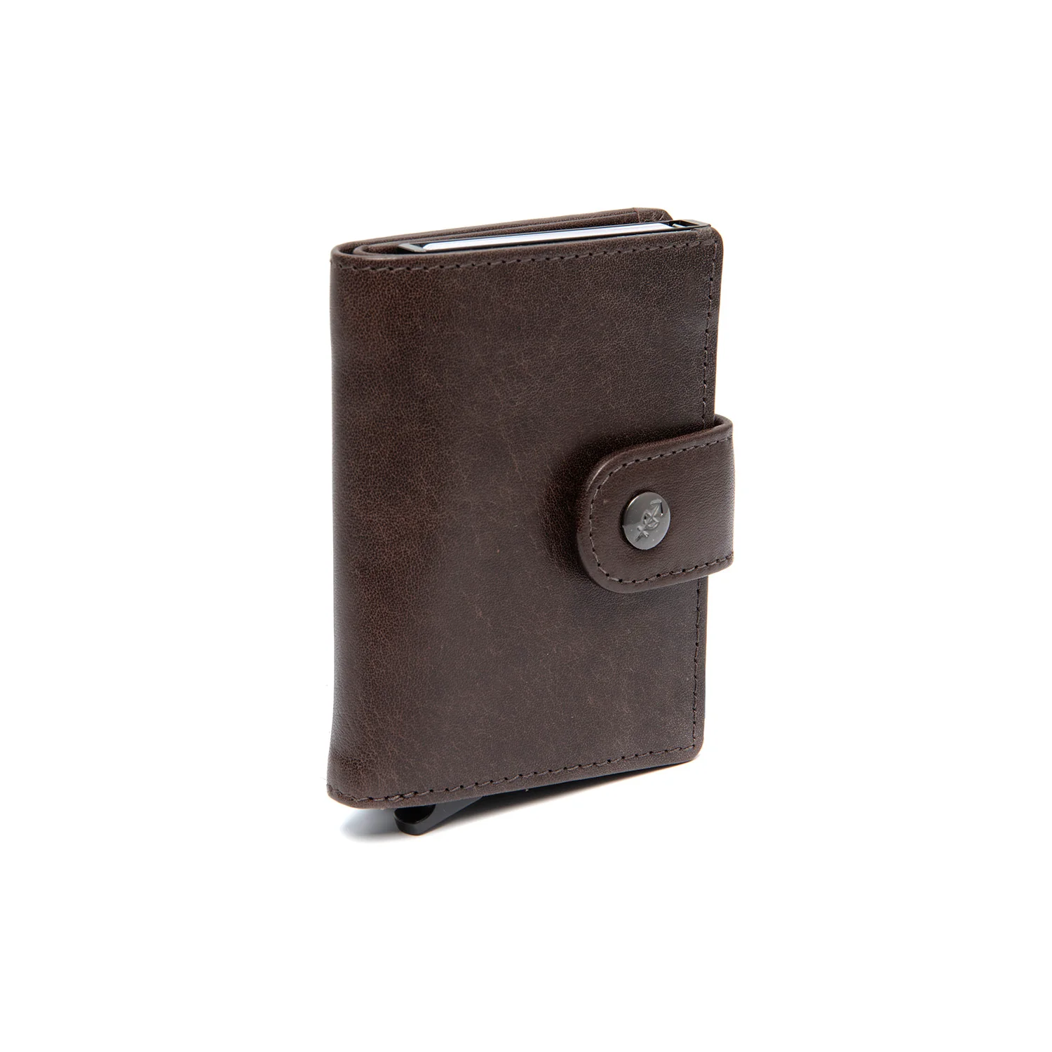 Leather Card Holder Brown Barrea - Image 7