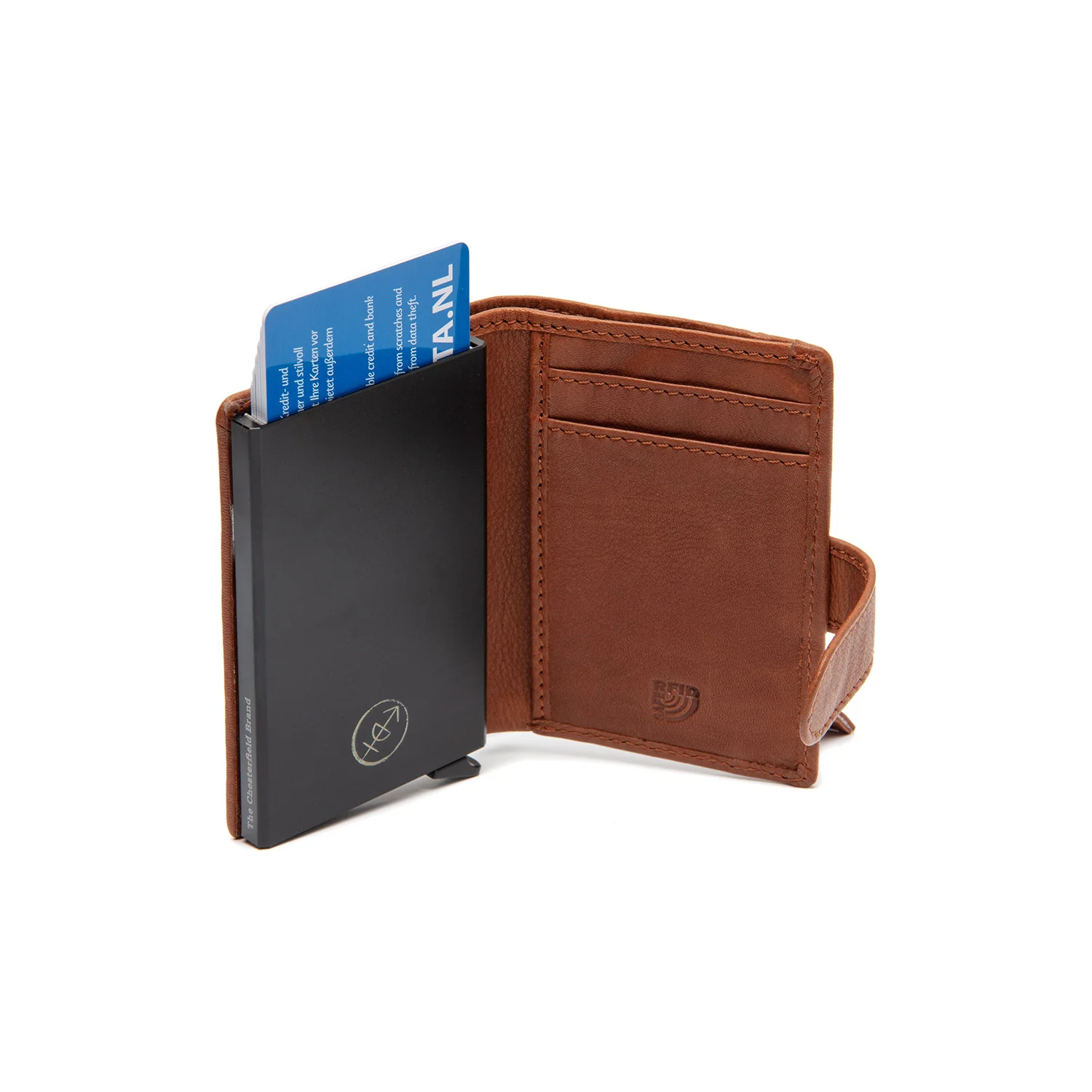 Leather Card Holder Cognac Kaunas - Image 2