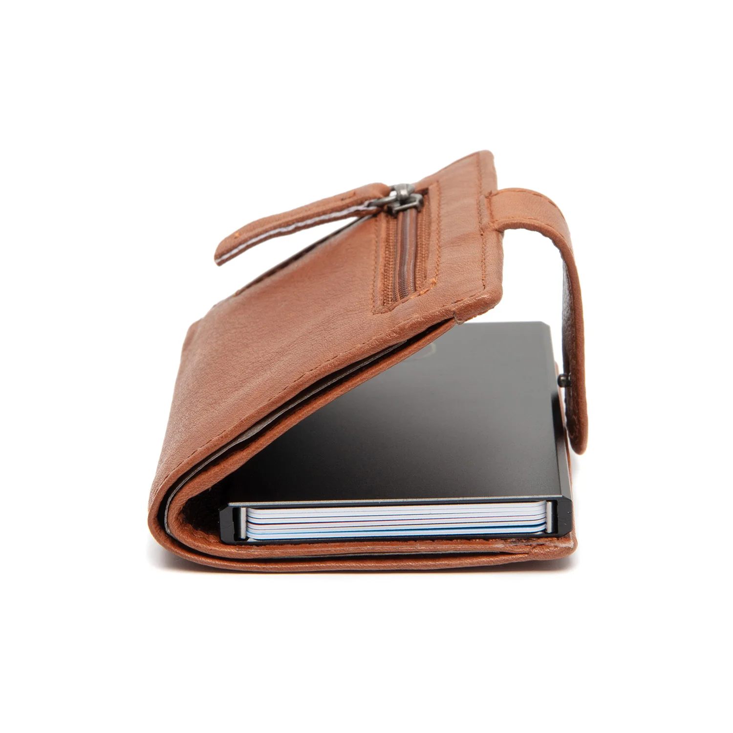 Leather Card Holder Cognac Kaunas - Image 3