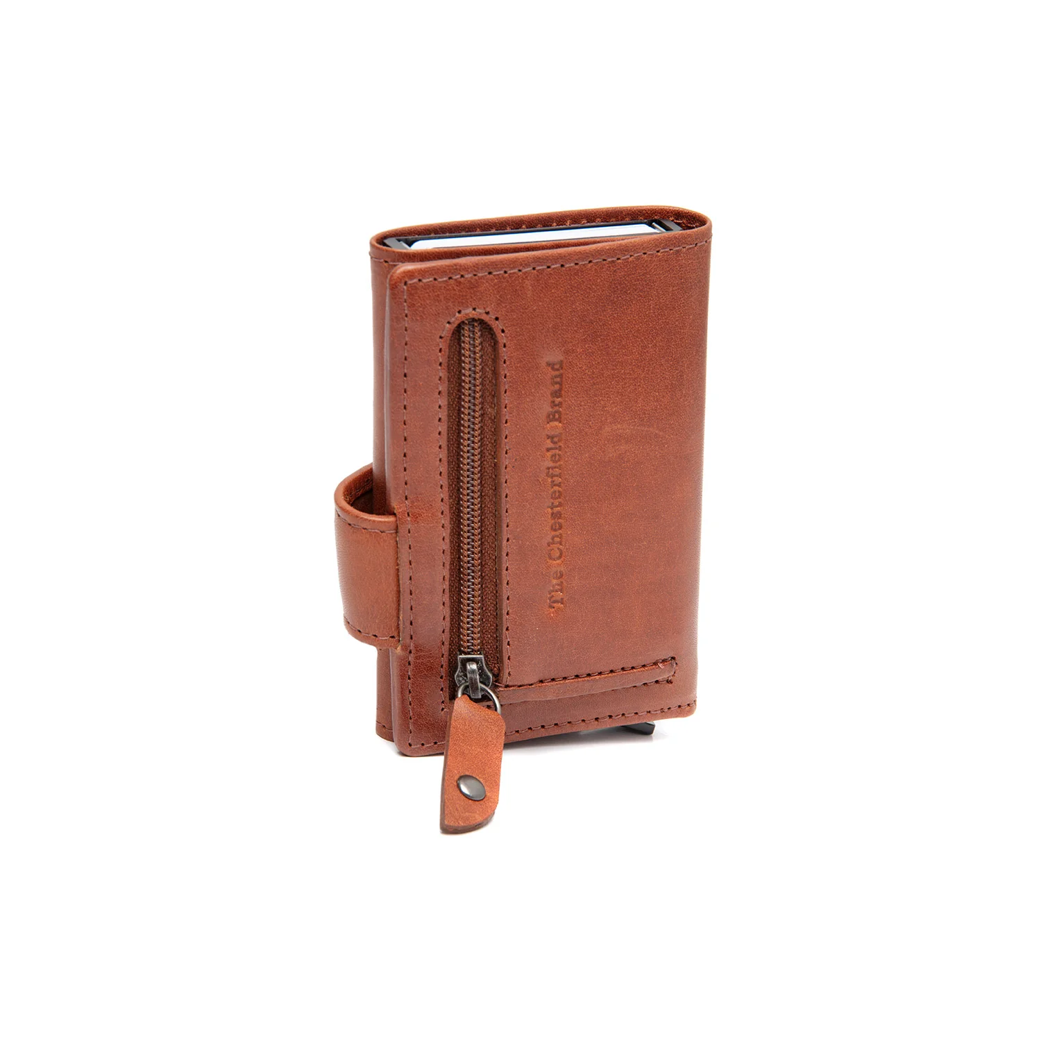 Leather Card Holder Cognac Larino - Image 7