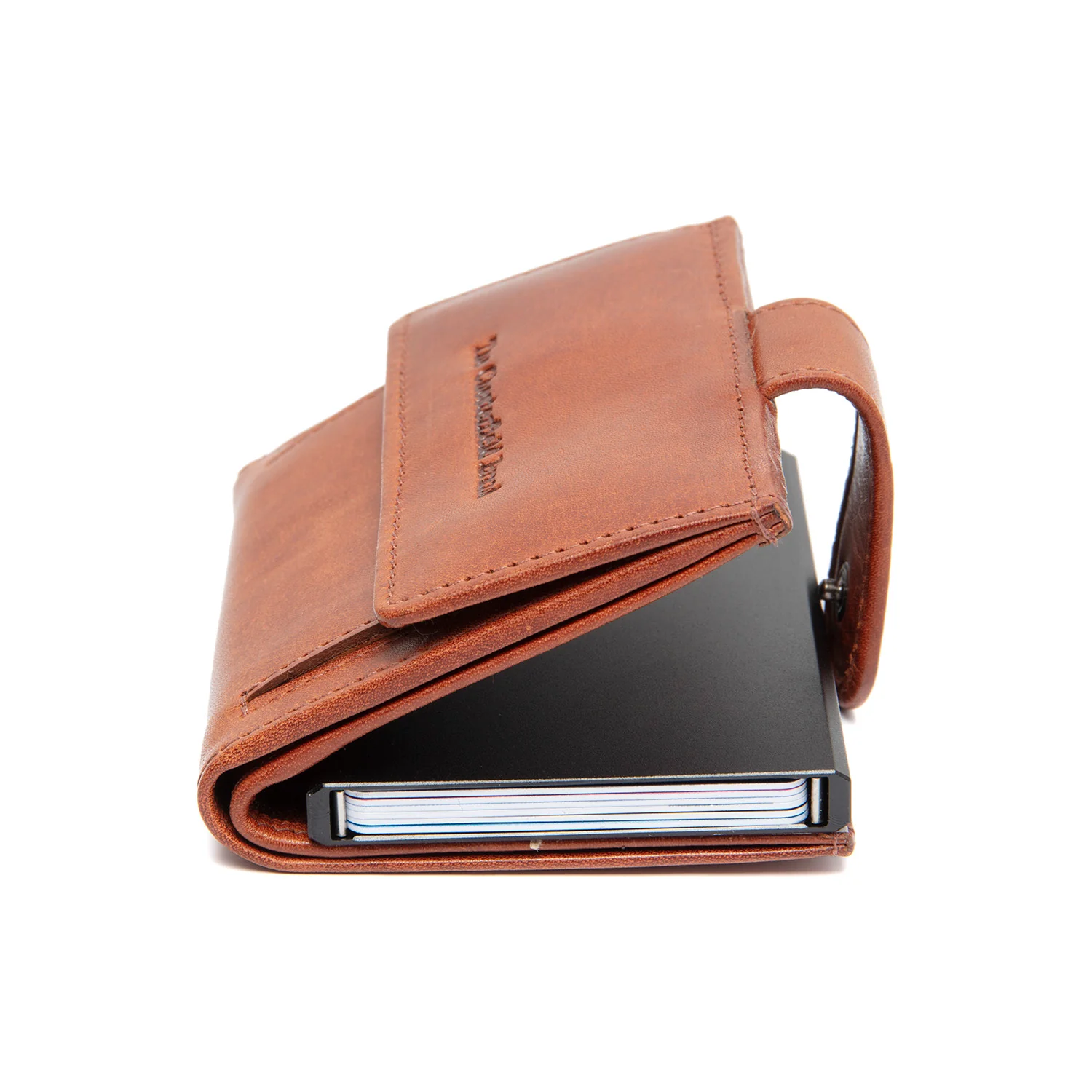 Leather Card Holder Cognac Lesina - Image 4