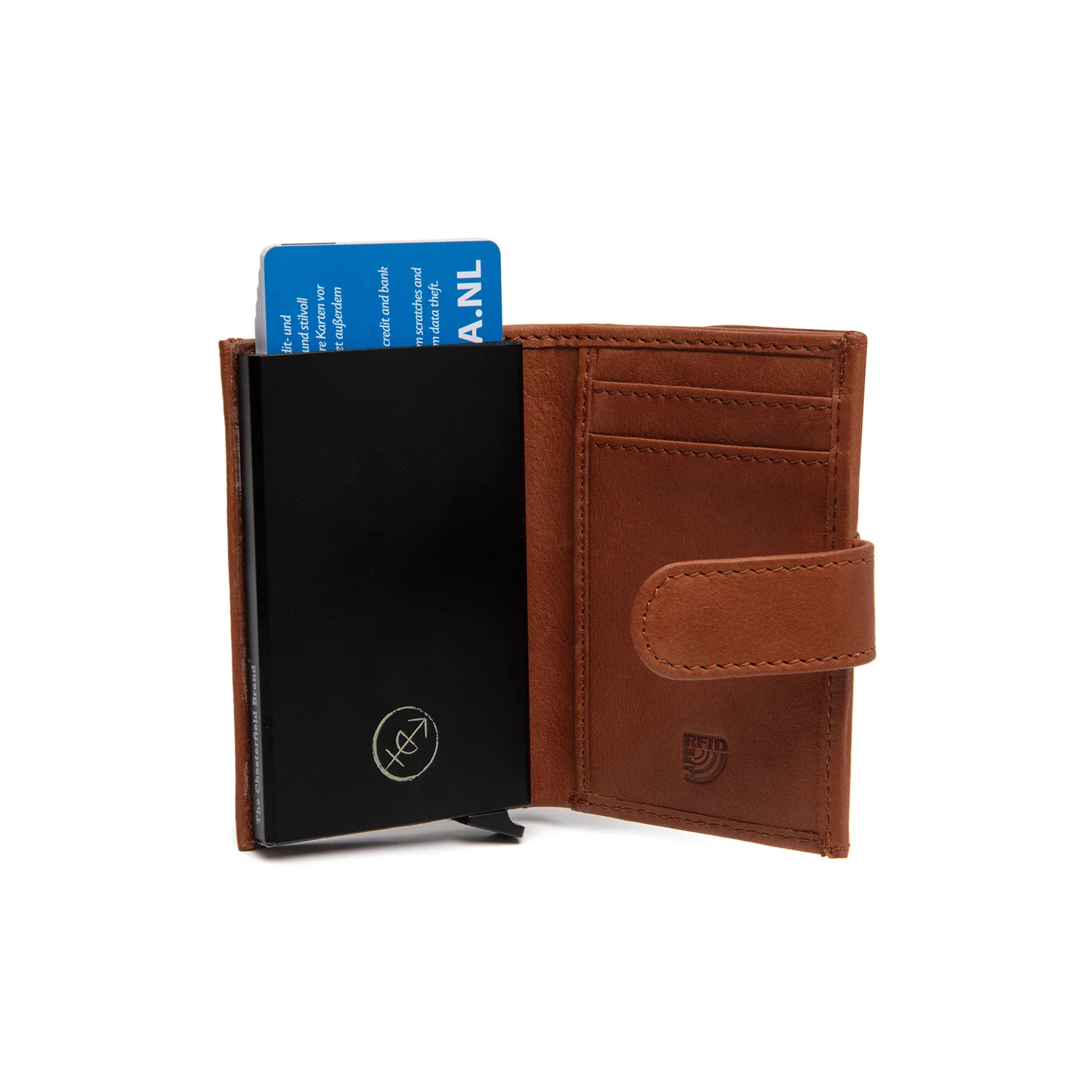 Leather Card Holder Cognac Torola - Image 2