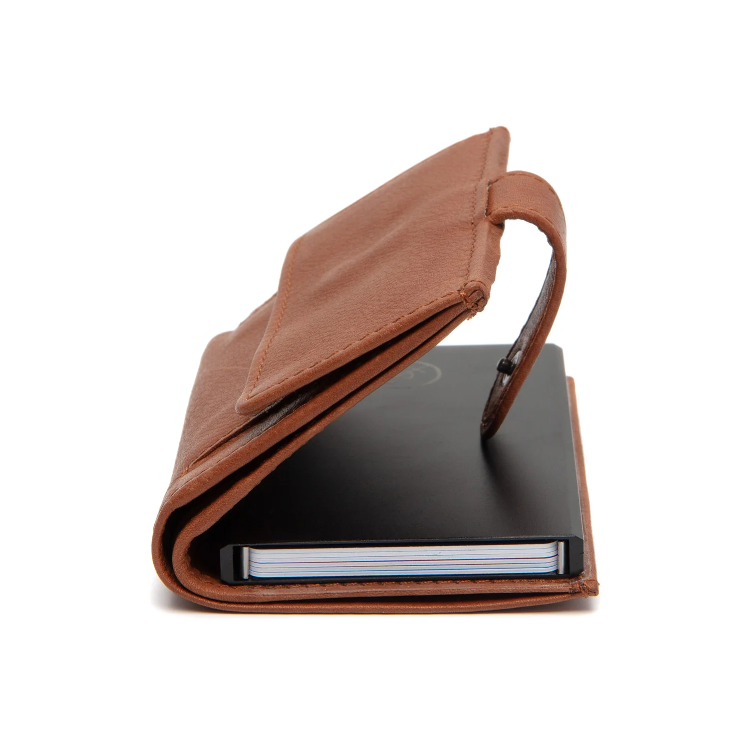 Leather Card Holder Cognac Torola - Image 3