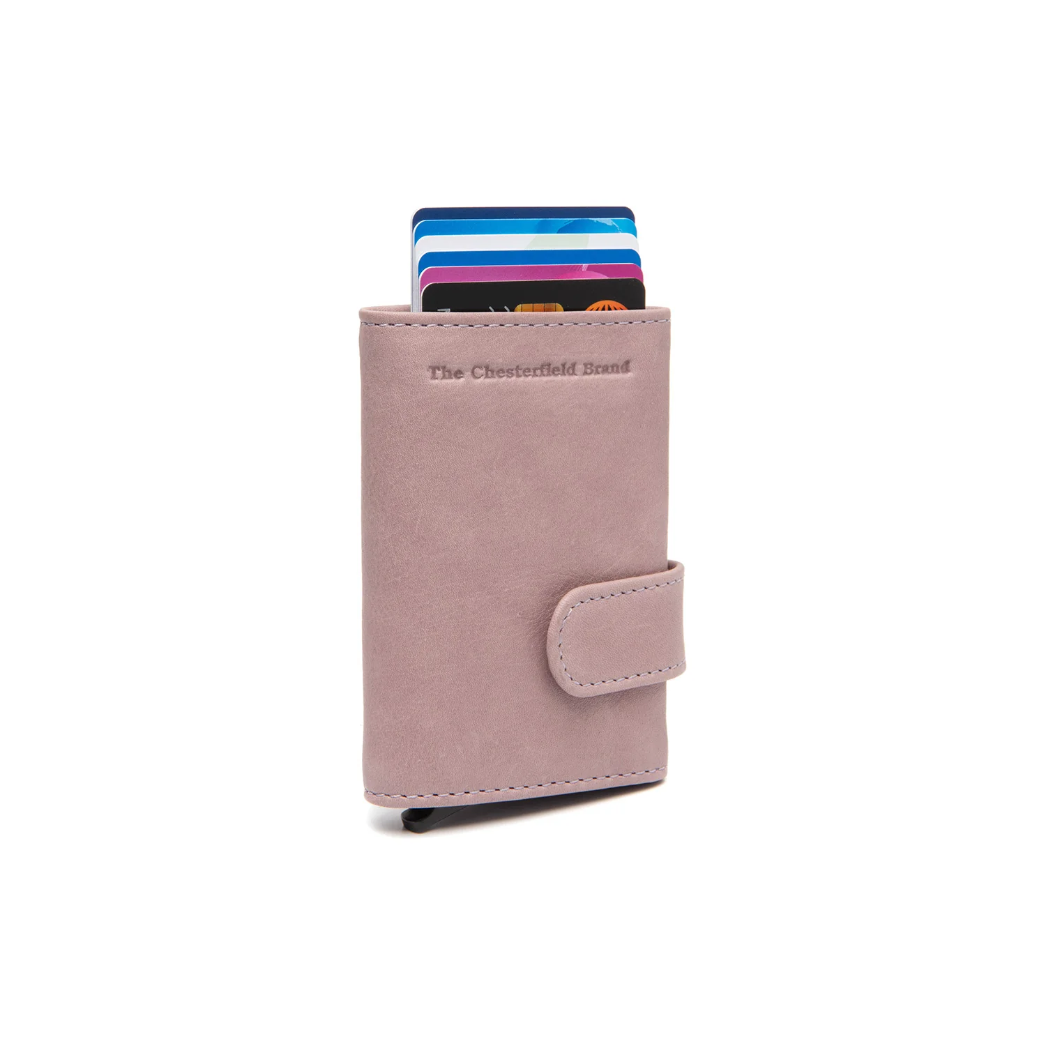 Leather Card Holder Lavender Lilac Iriona
