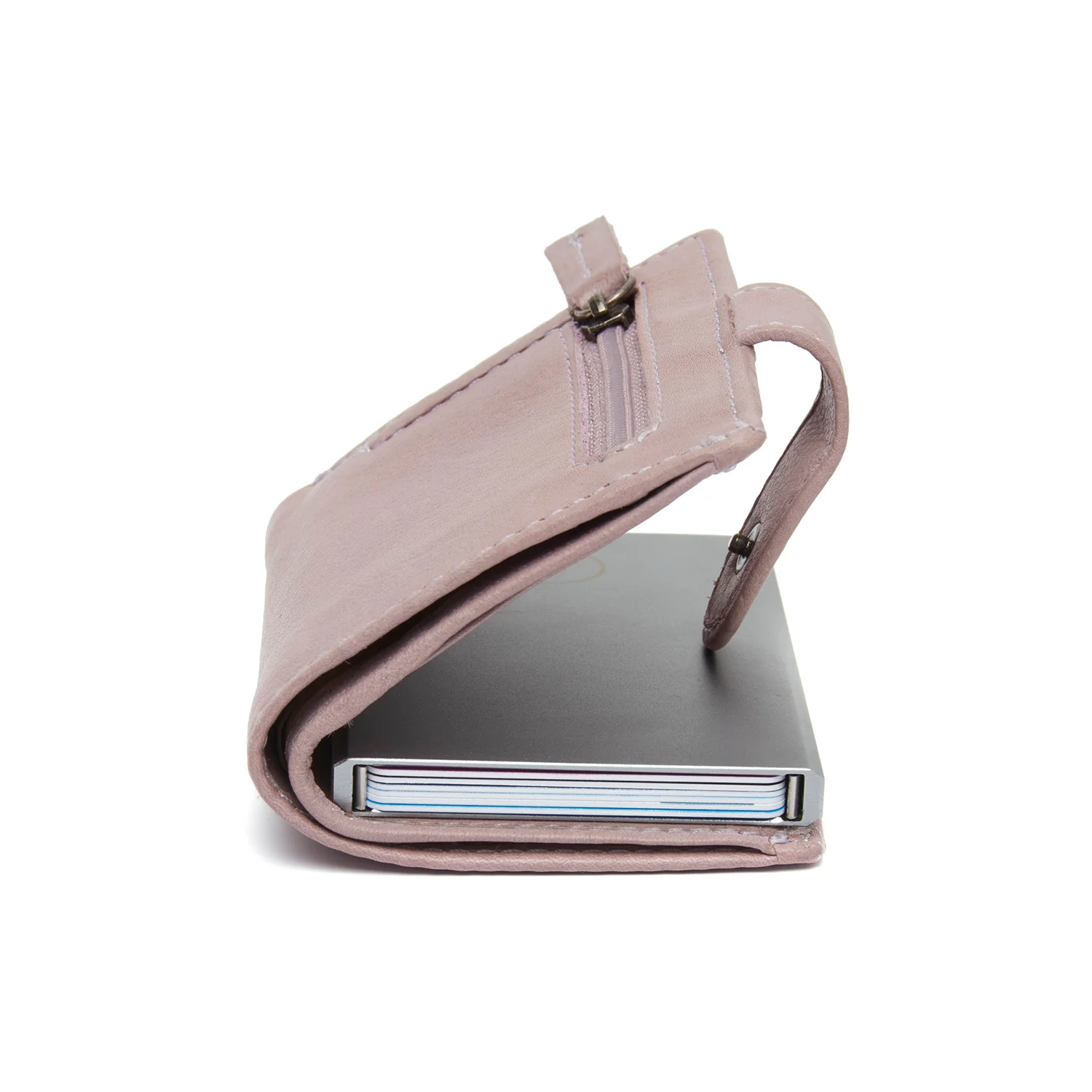 Leather Card Holder Lavender Lilac Kaunas - Image 4