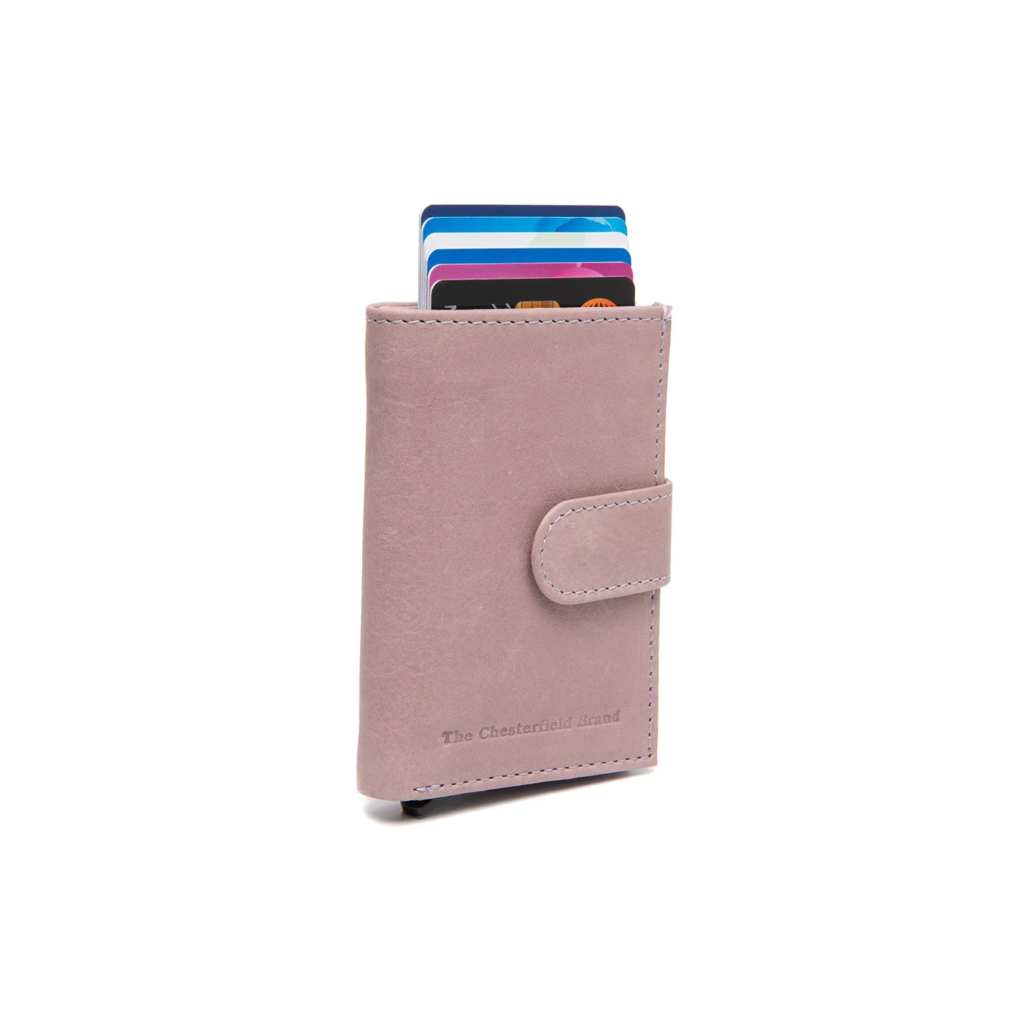 Leather Card Holder Lavender Lilac Torola