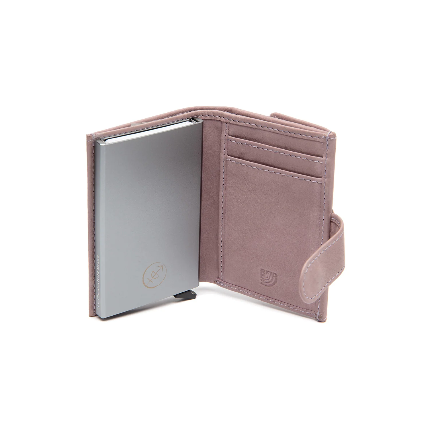 Leather Card Holder Lavender Lilac Torola - Image 3