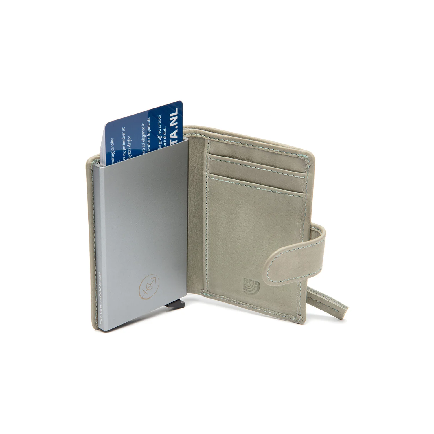 Leather Card Holder Ocean Green Kaunas - Image 2