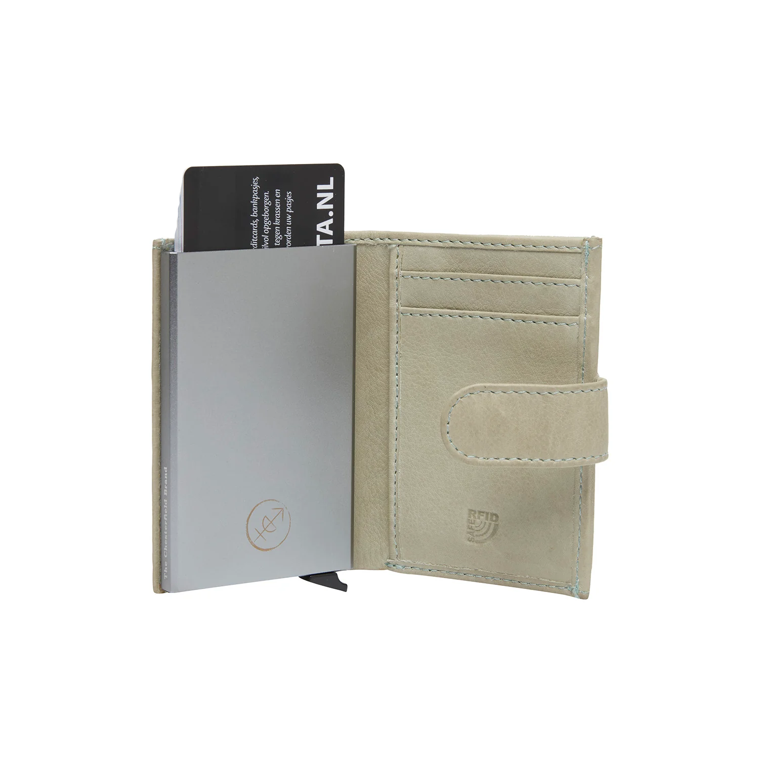 Leather Card Holder Ocean Green Torola - Image 2