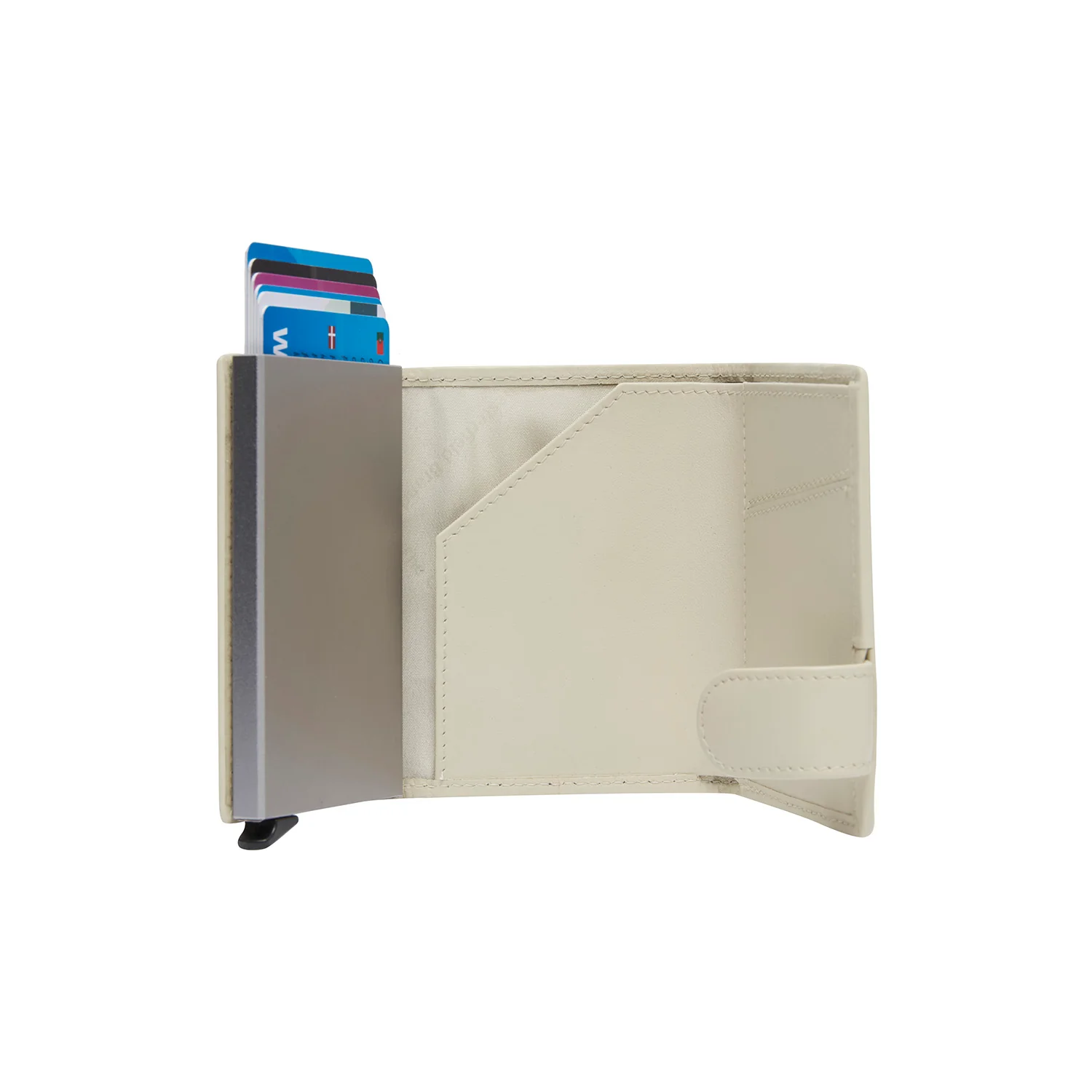 Leather Card Holder Off White Delsbo - Image 3