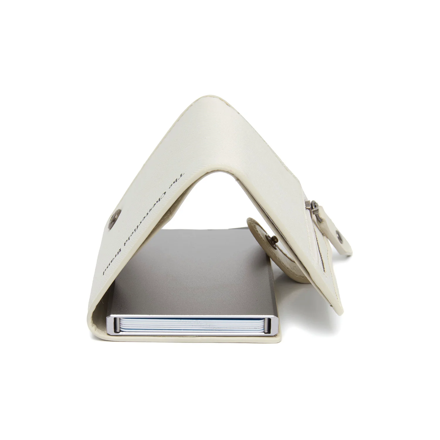 Leather Card Holder Off White Delsbo - Image 4