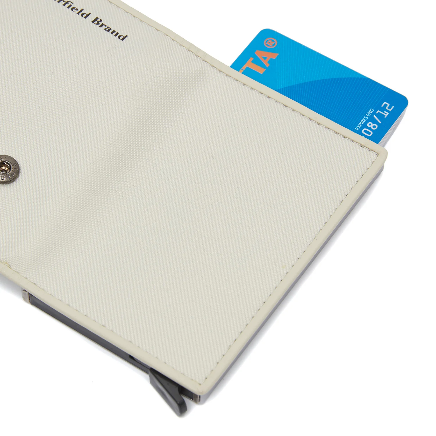 Leather Card Holder Off White Delsbo - Image 5