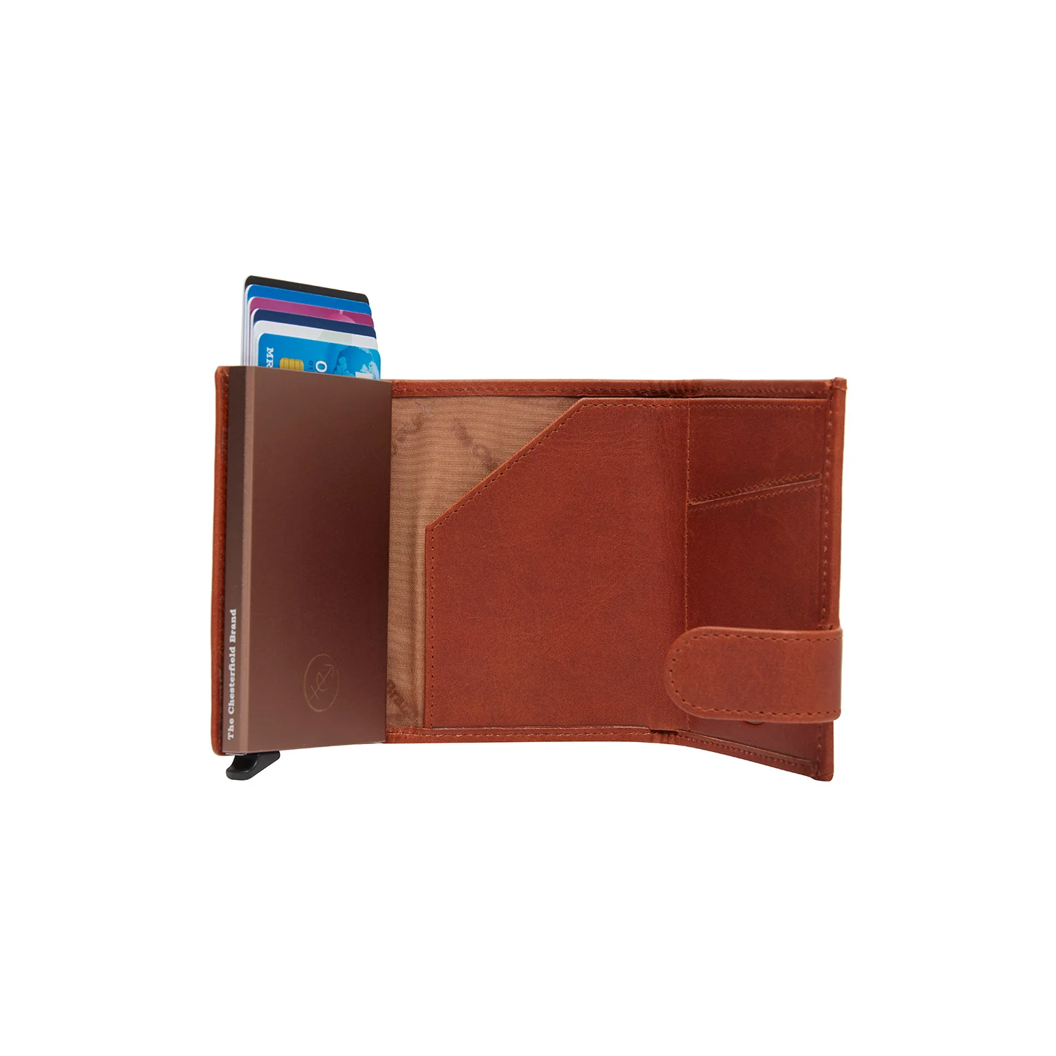 Leather Card Holder Steel Green Sabana - Image 2