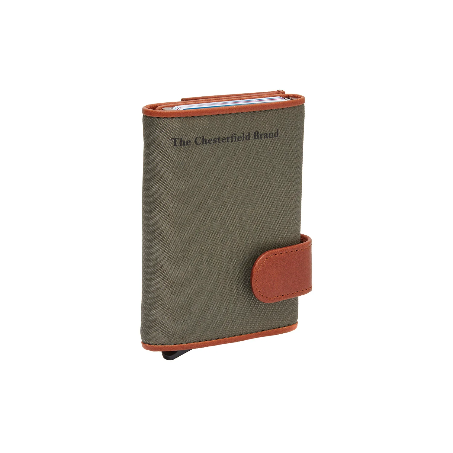 Leather Card Holder Steel Green Sabana - Image 5