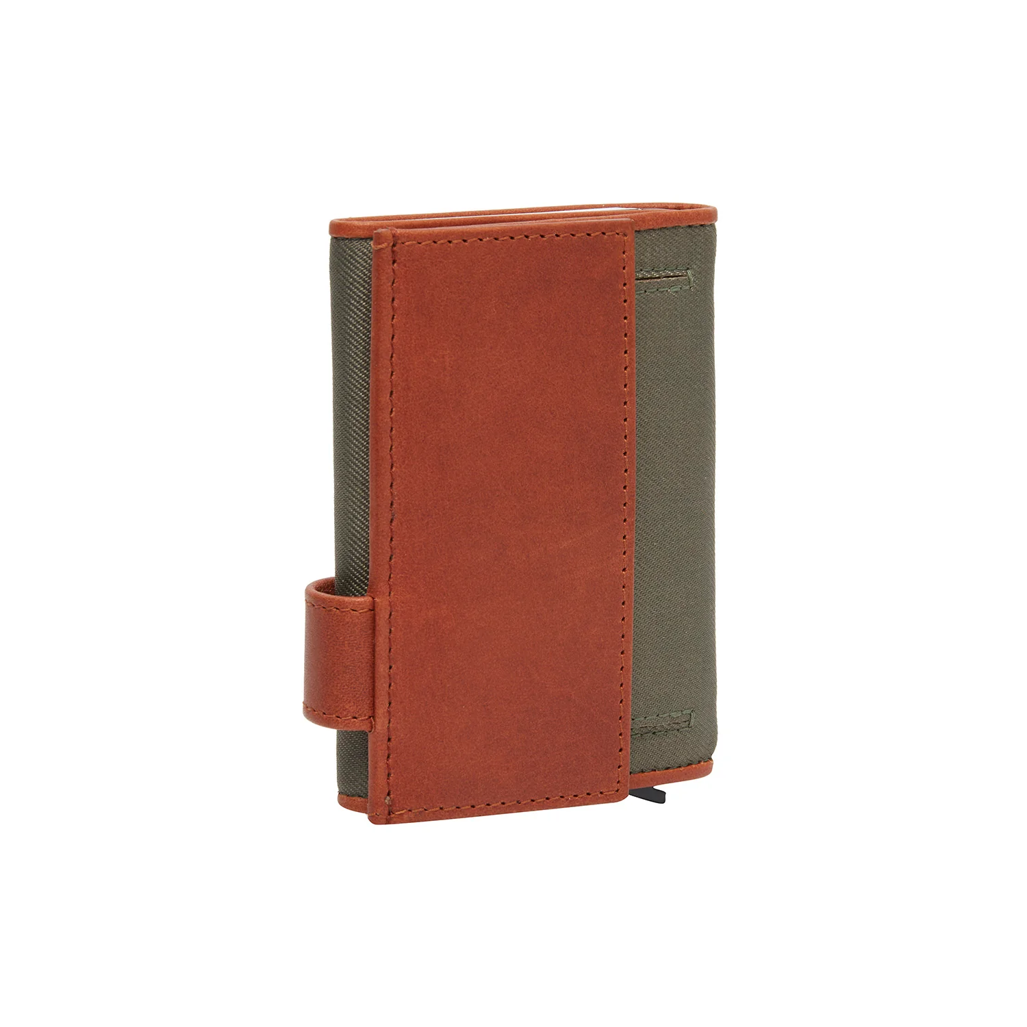 Leather Card Holder Steel Green Sabana - Image 6