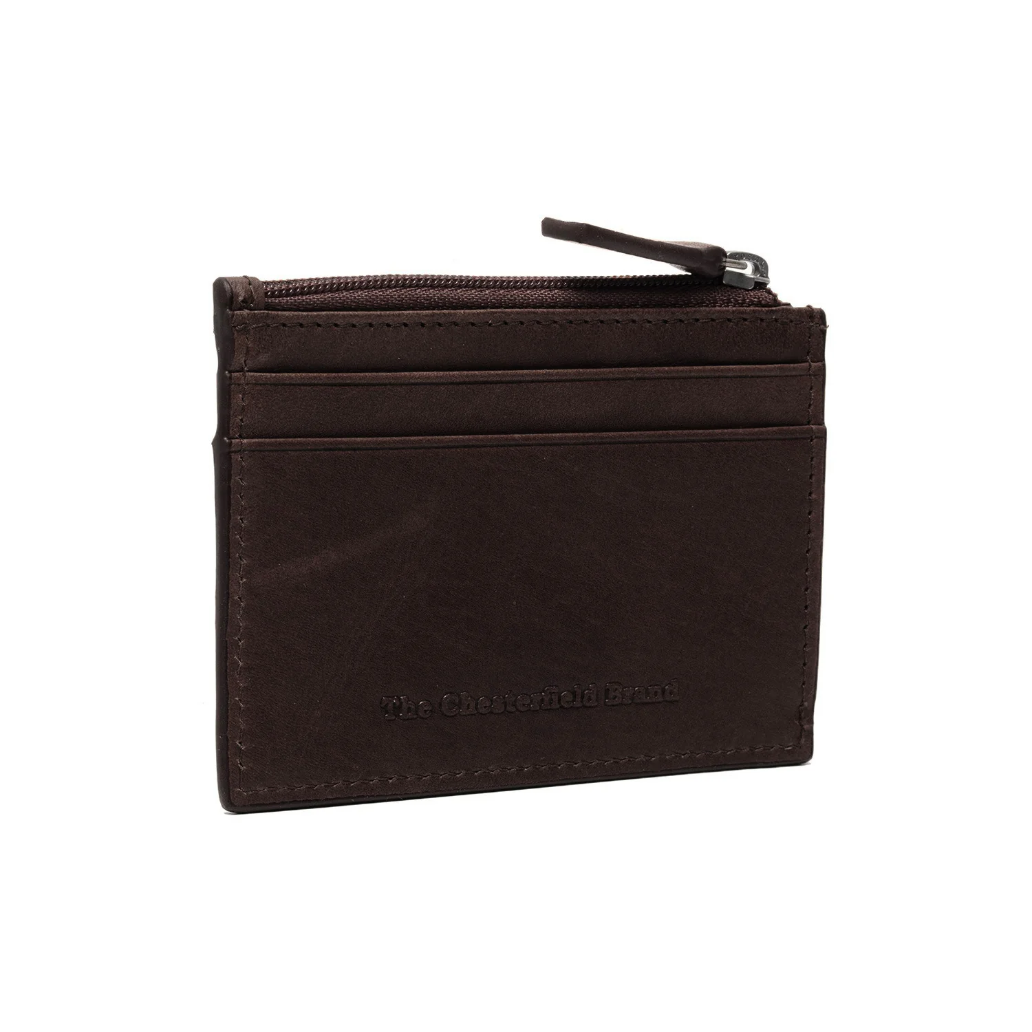 Leather Card Wallet Brown