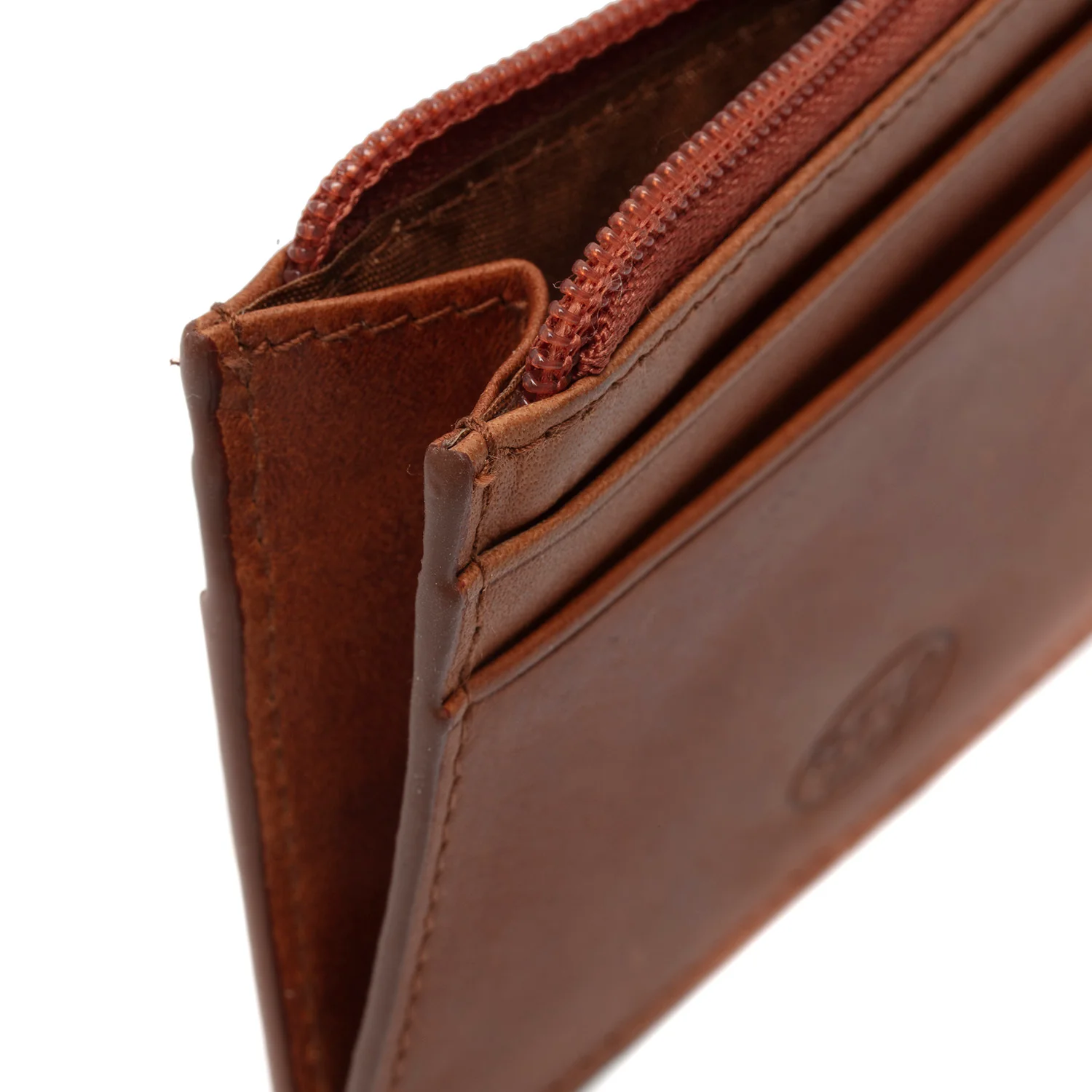 Leather Card Wallet Cognac - Image 5