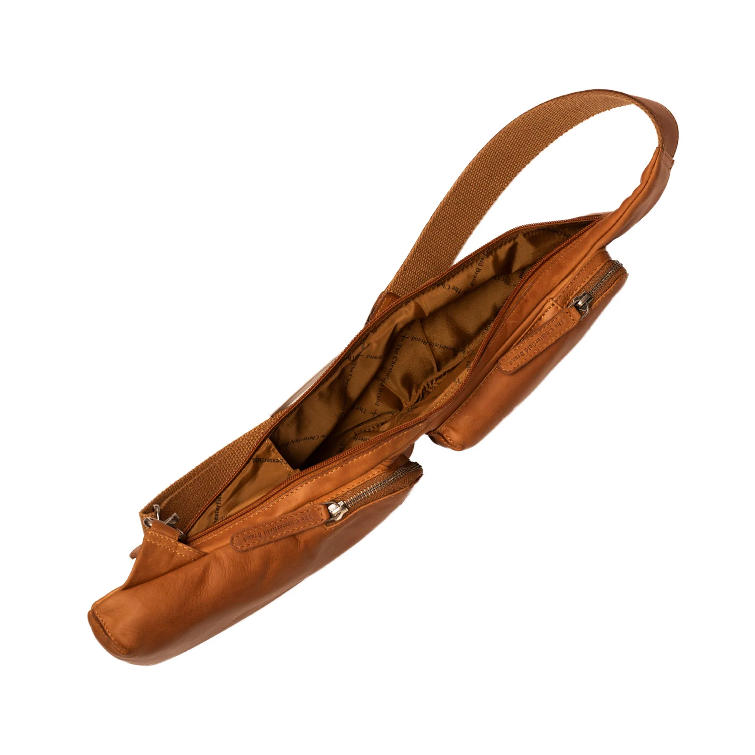 Leather Sling Bag Cognac Logan - Image 7