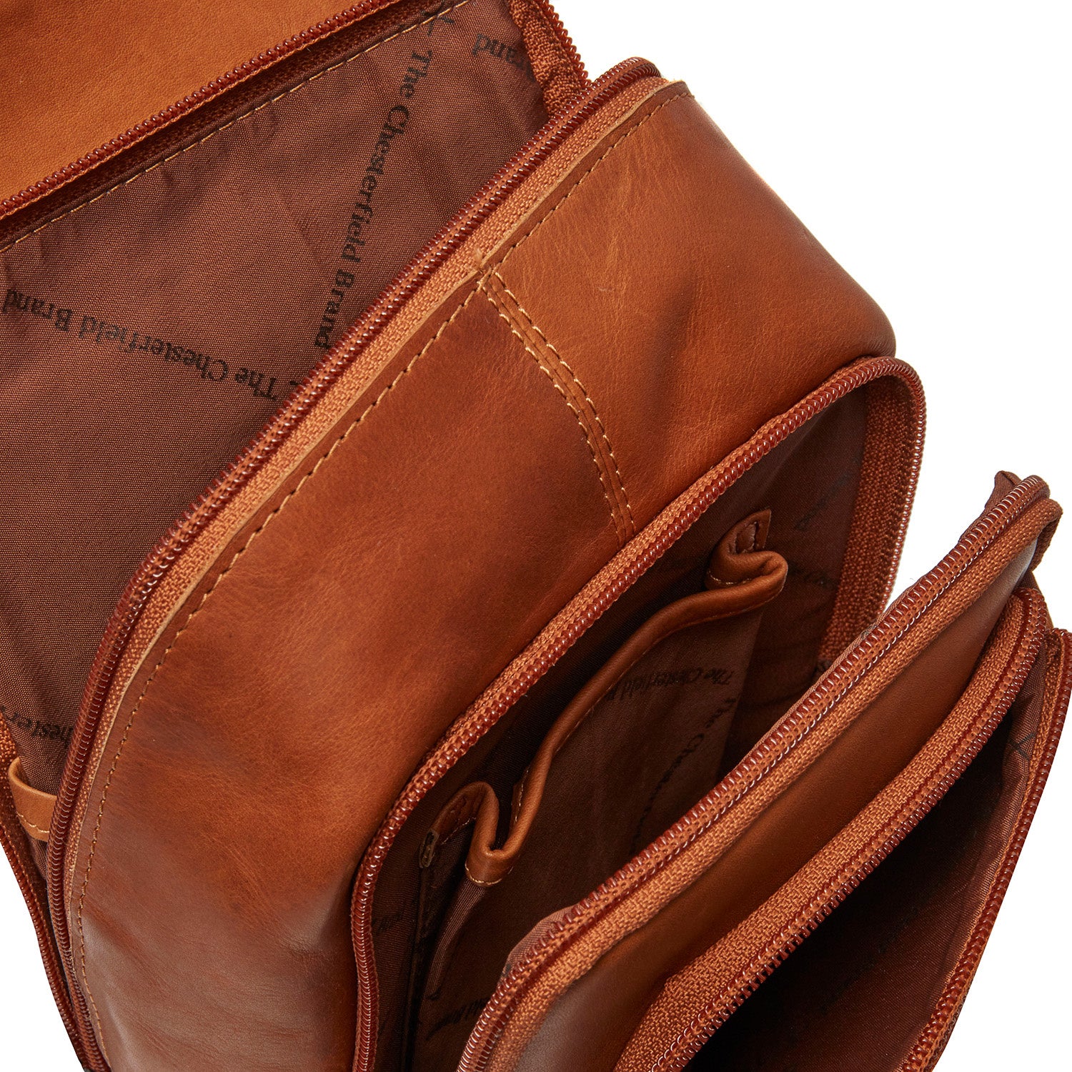 Leather Sling Bag Cognac Riga - Image 4