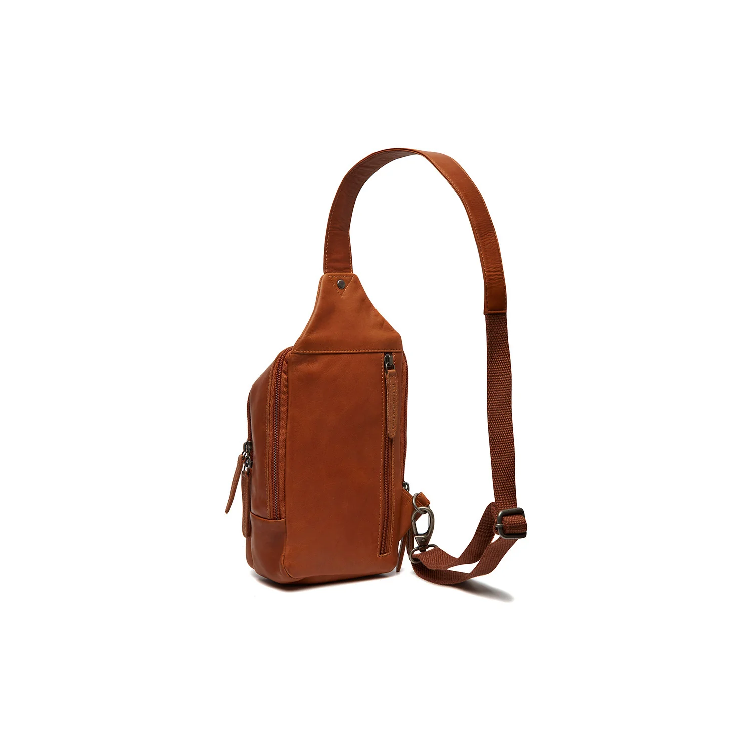Leather Sling Bag Cognac Riga - Image 7