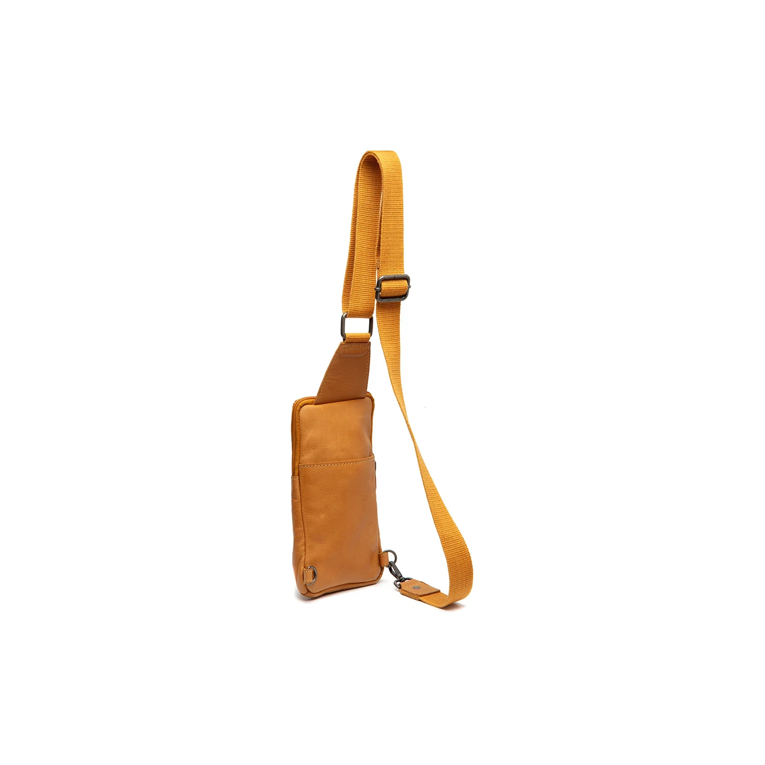 Leather Sling Bag Ocher Yellow Cambridge - Image 6