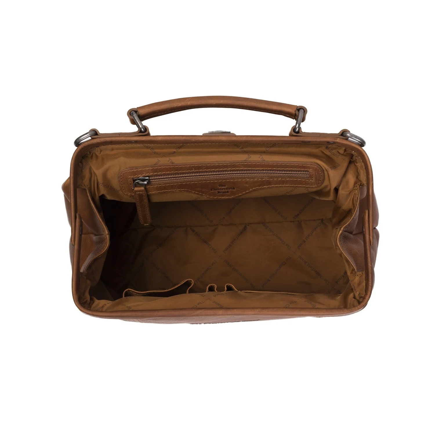 Leather Handbag Cognac Shaun - Image 3