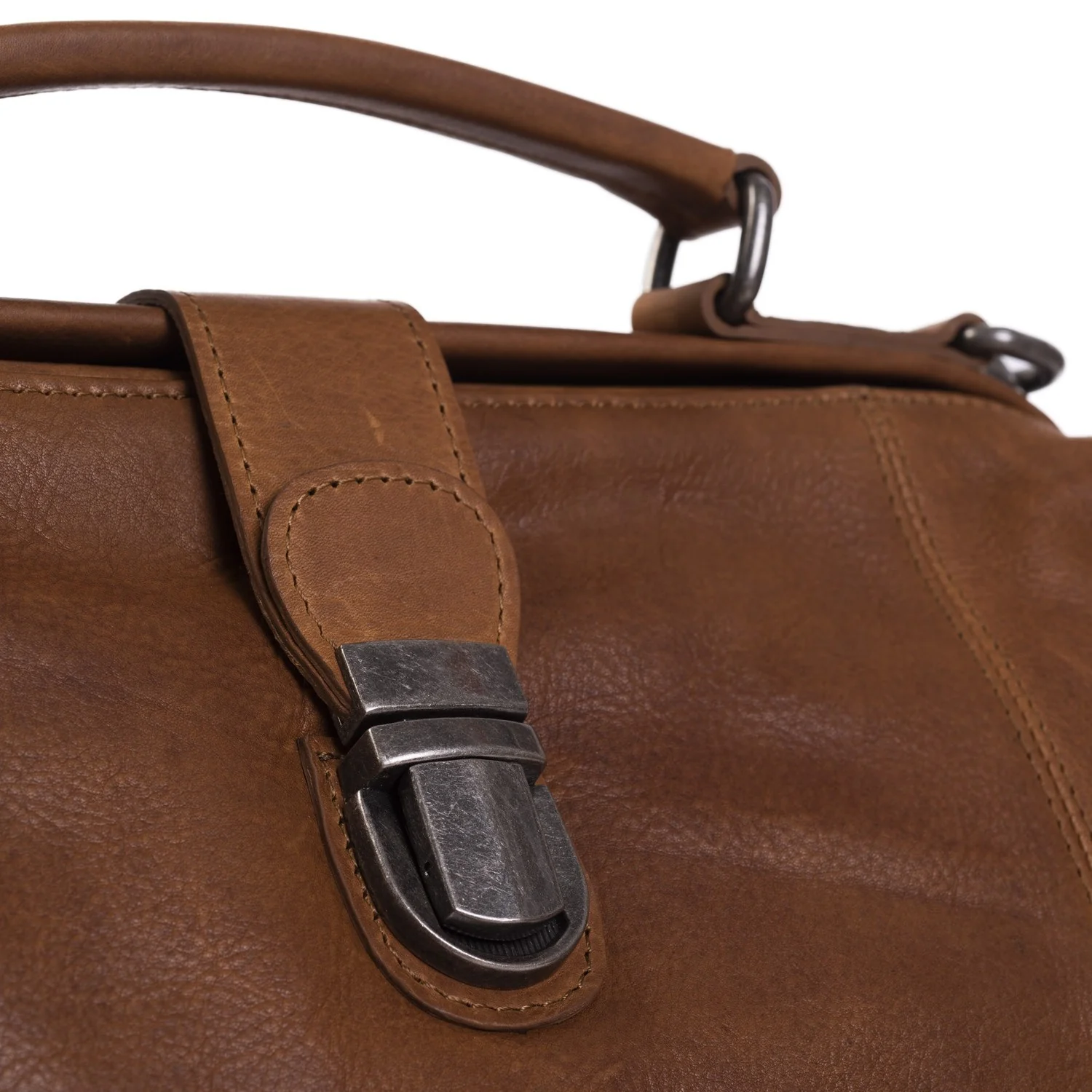 Leather Handbag Cognac Shaun - Image 4