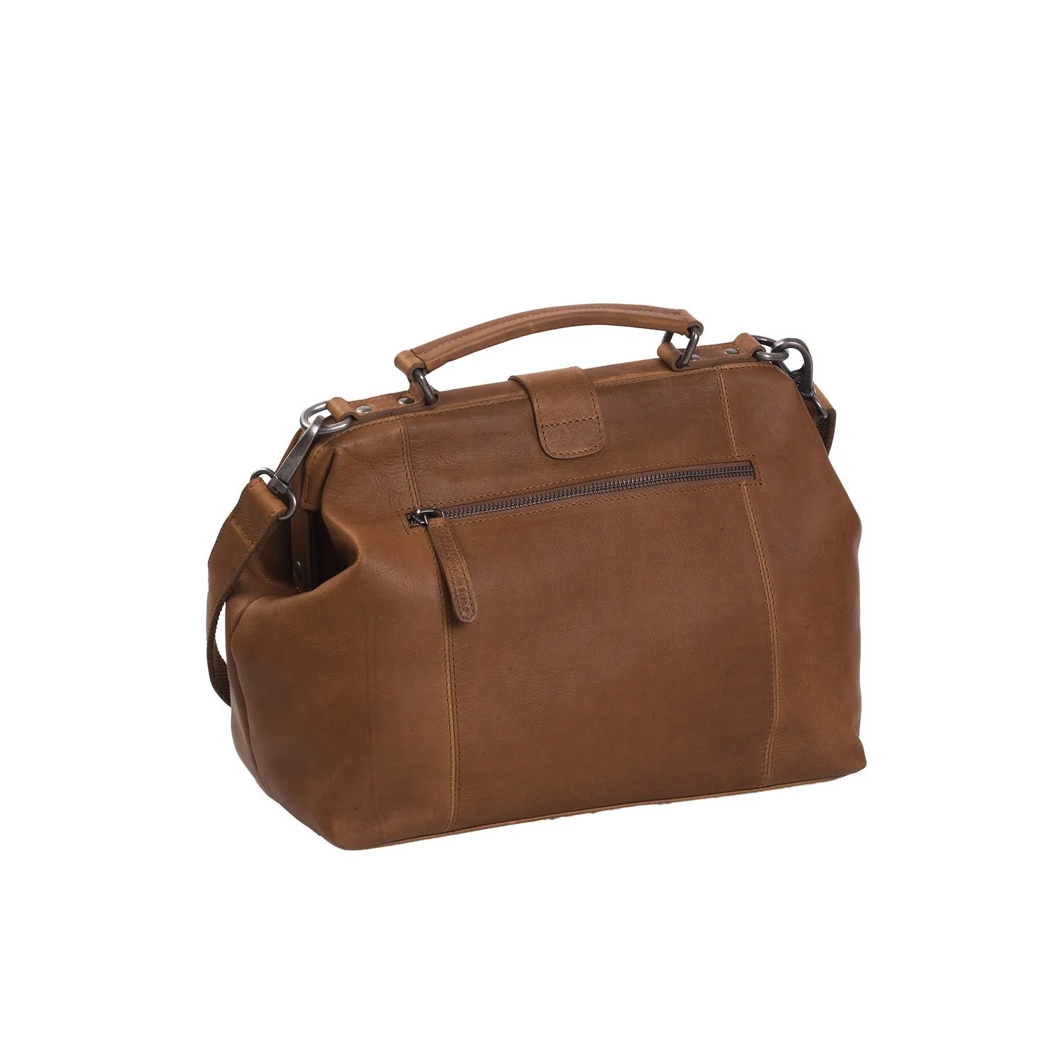 Leather Handbag Cognac Shaun - Image 5