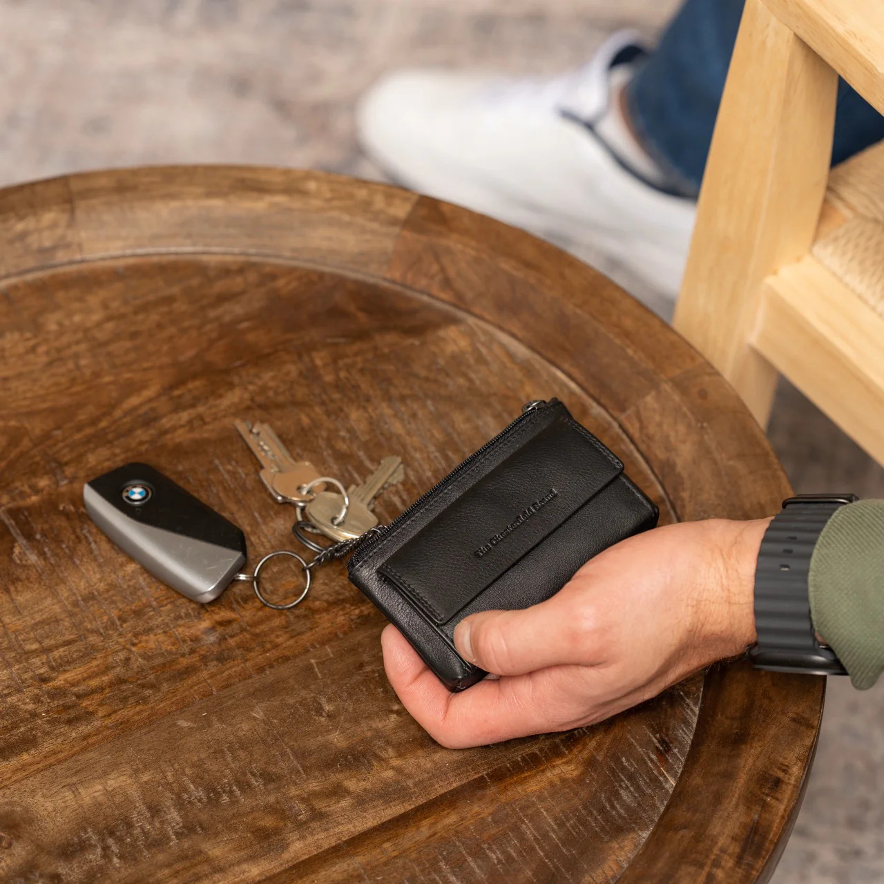 Leather Key Case Black Torano - Image 3