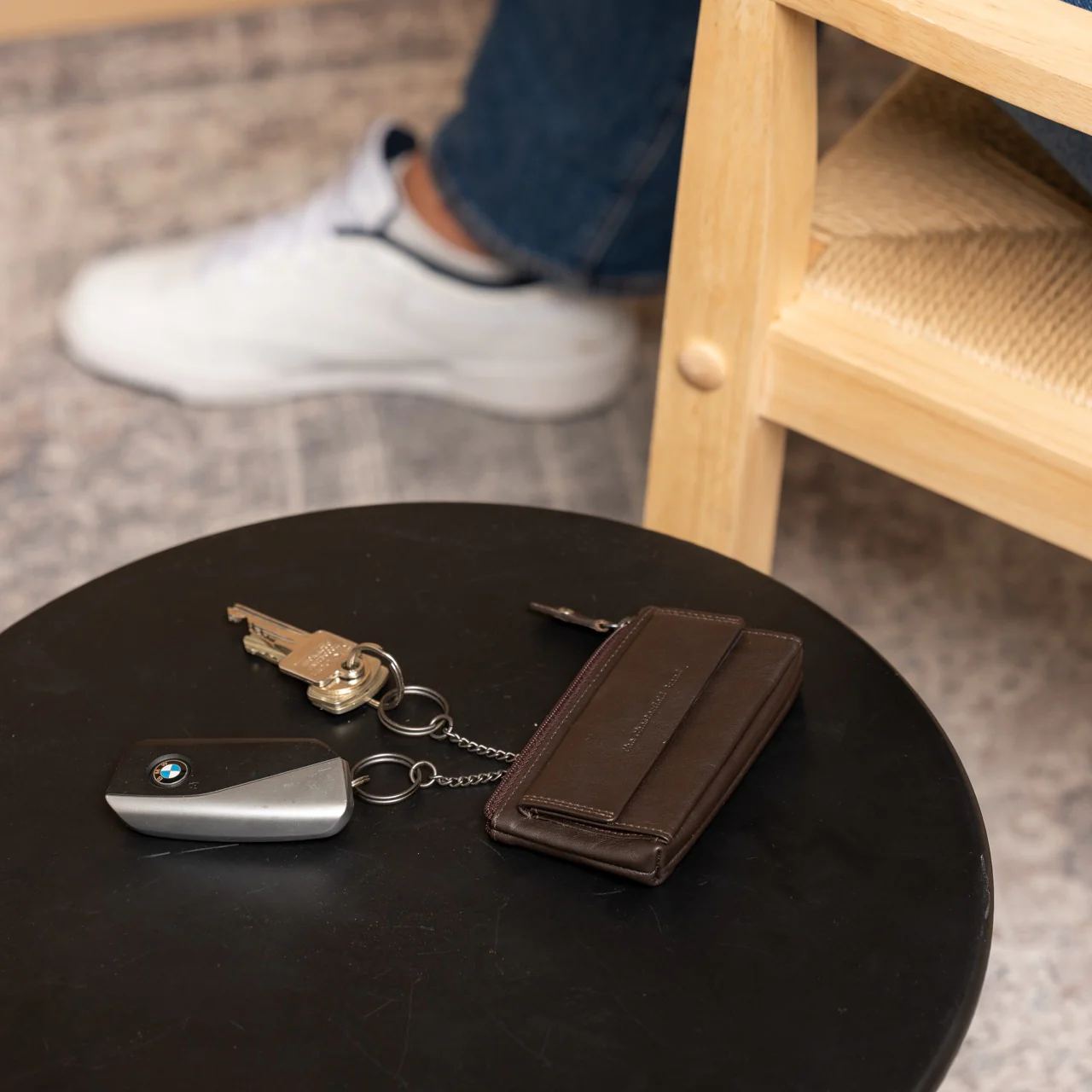 Leather Key Case Brown Torano - Image 3
