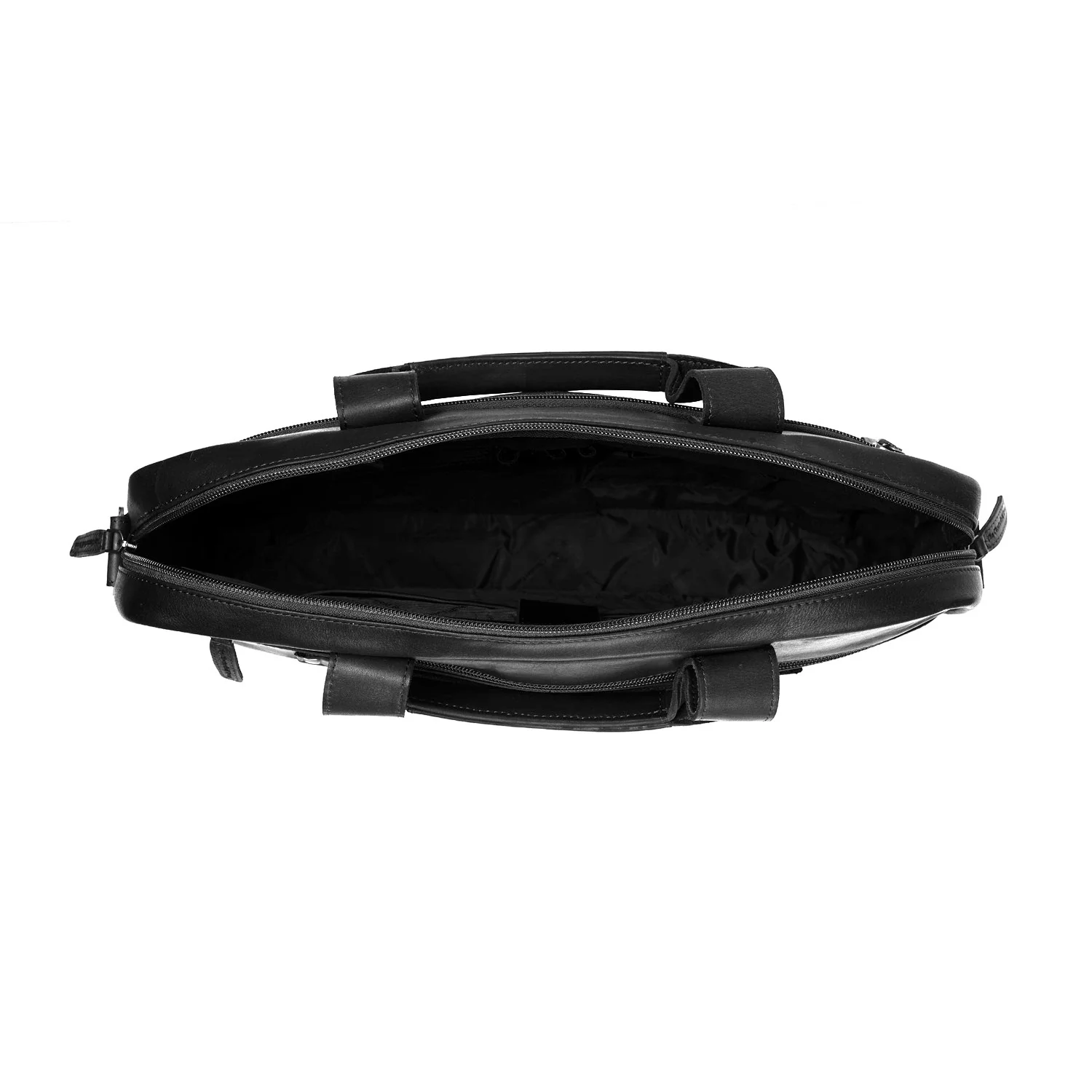 Leather Laptop Bag Black Calvi - Image 3