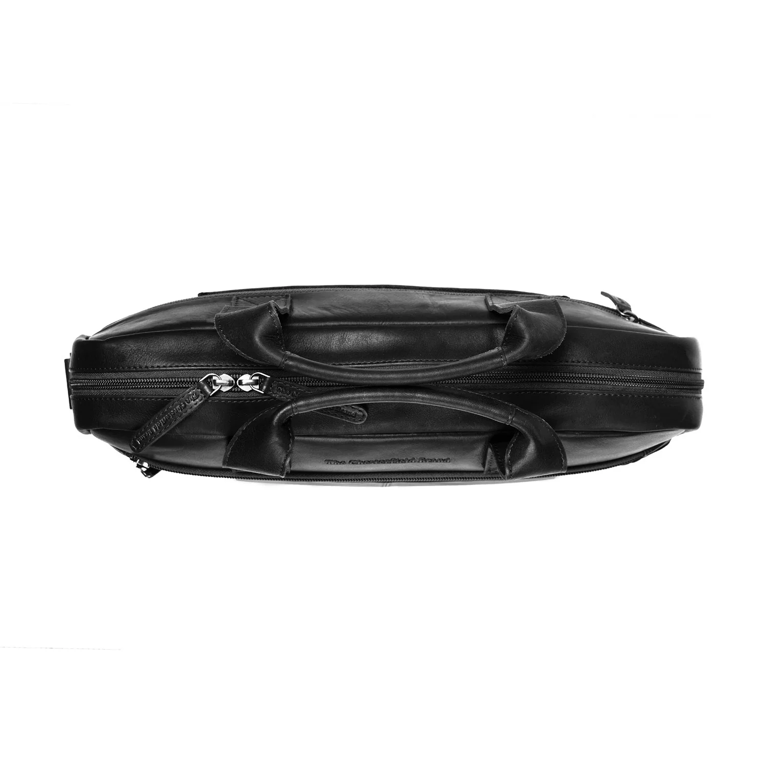 Leather Laptop Bag Black Calvi - Image 5