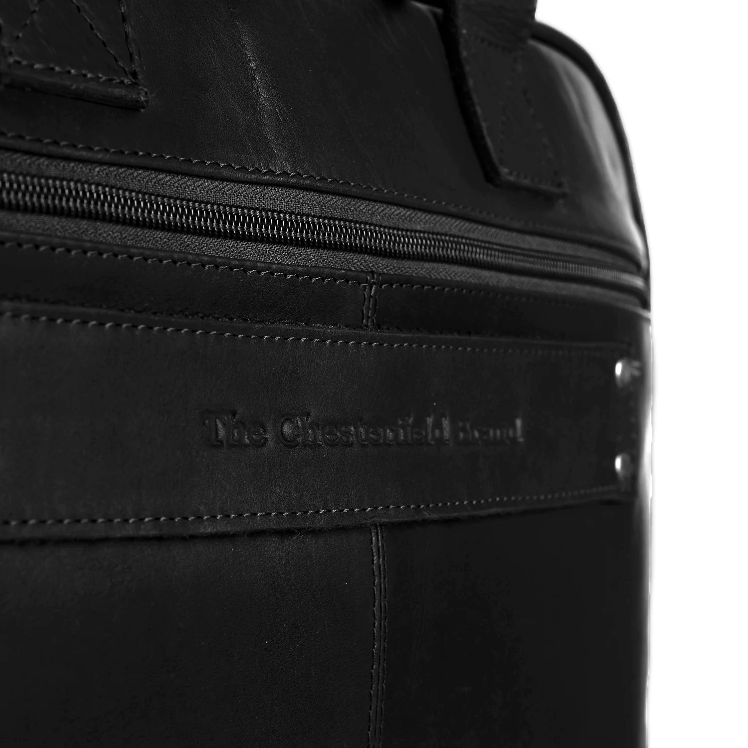 Leather Laptop Bag Black Calvi - Image 6