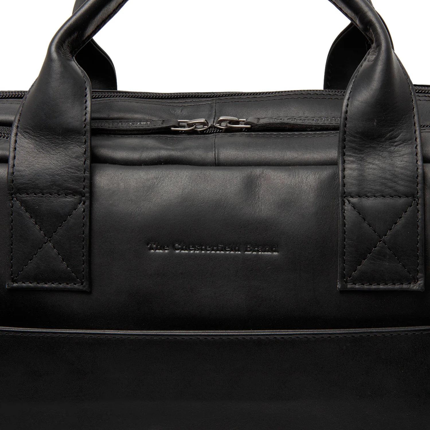 Leather Laptop Bag Black Frazer - Image 4
