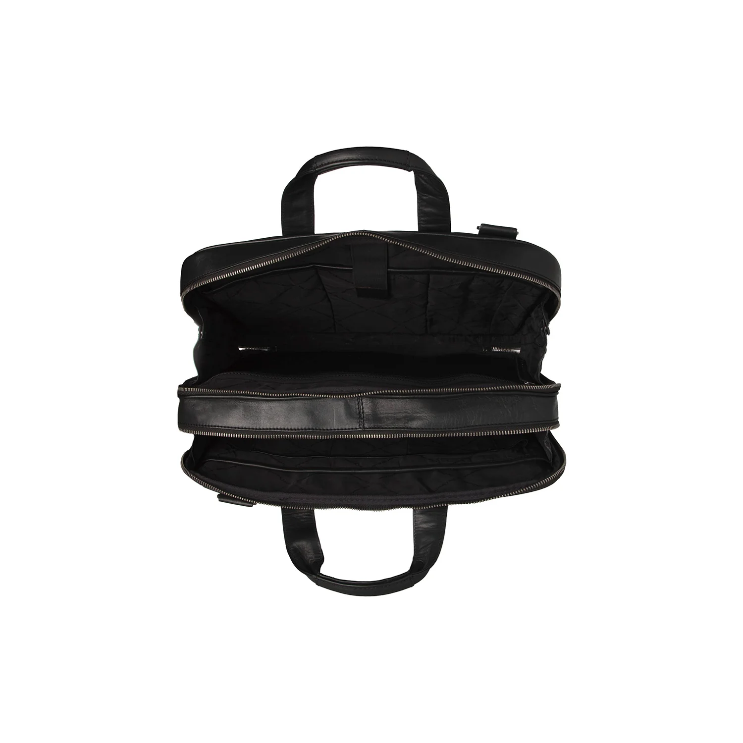 Leather Laptop Bag Black Iseo - Image 6