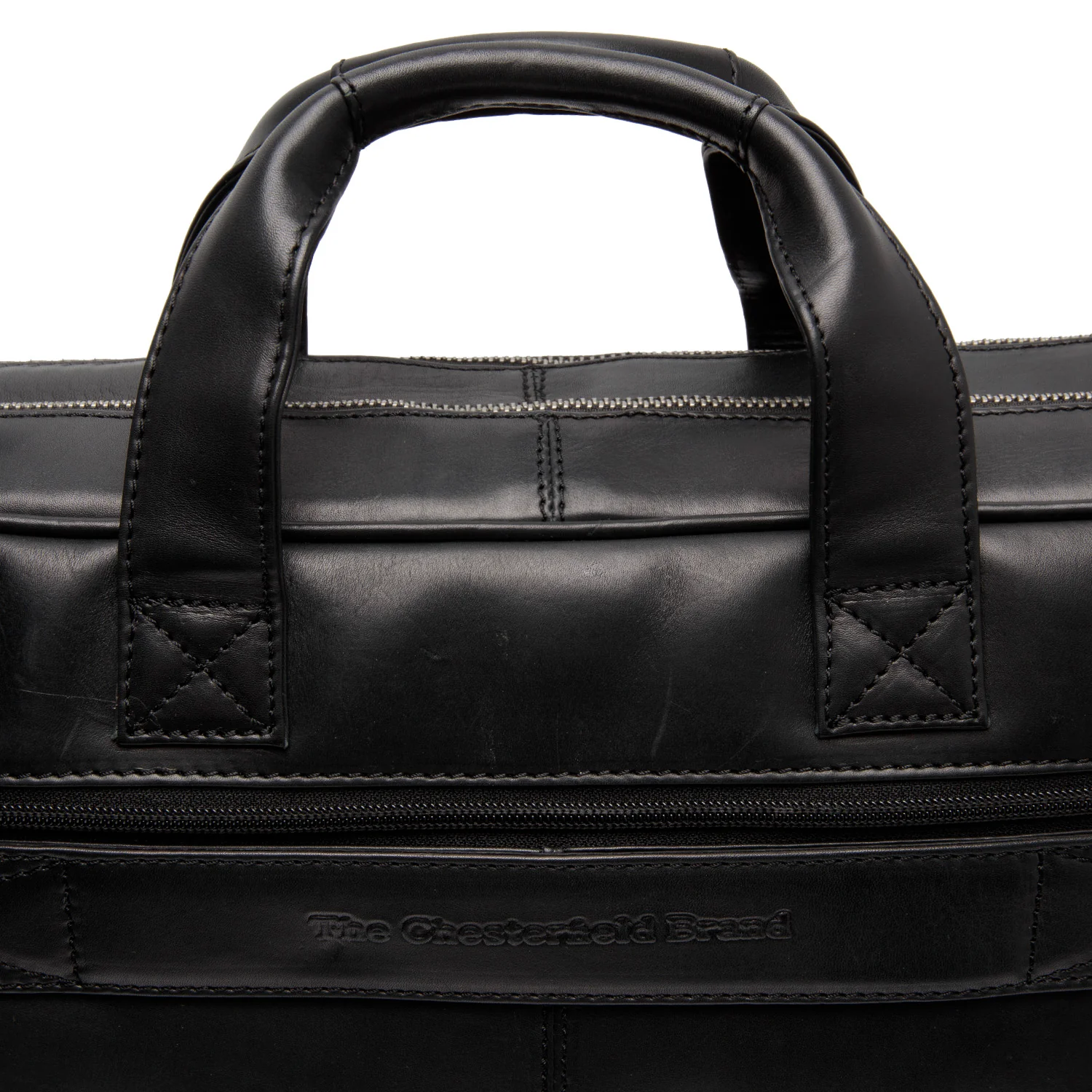 Leather Laptop Bag Black Iseo - Image 7