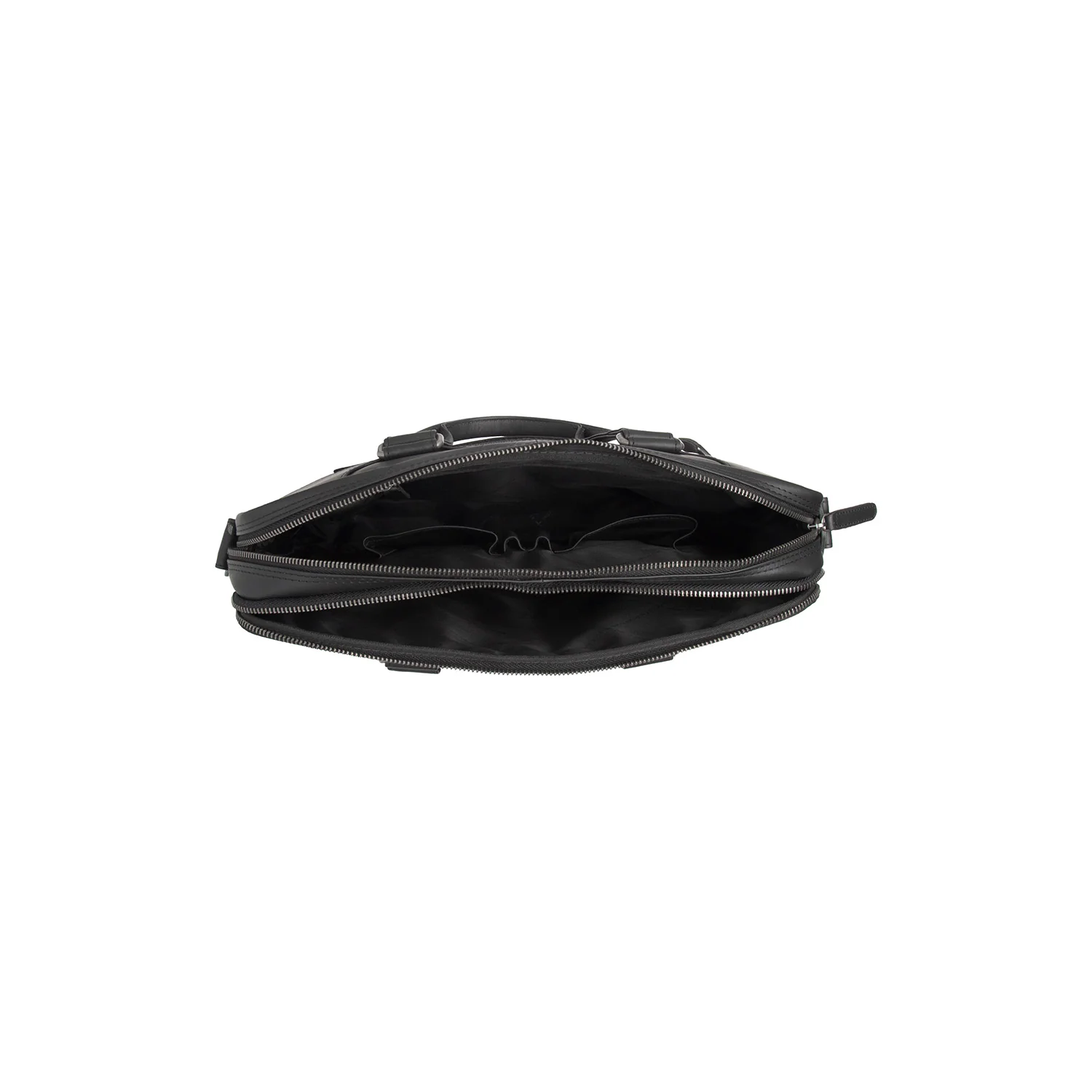 Leather Laptop Bag Black Montara - Image 8