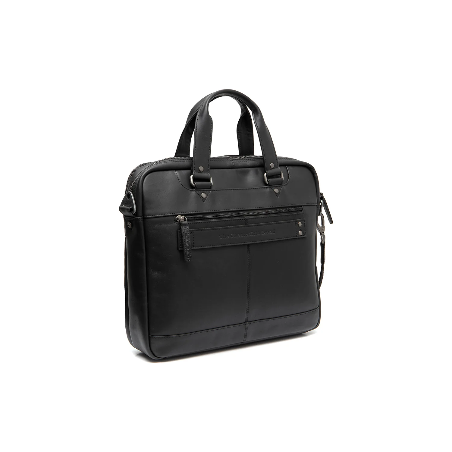 Leather Laptop Bag Black Montara - Image 9