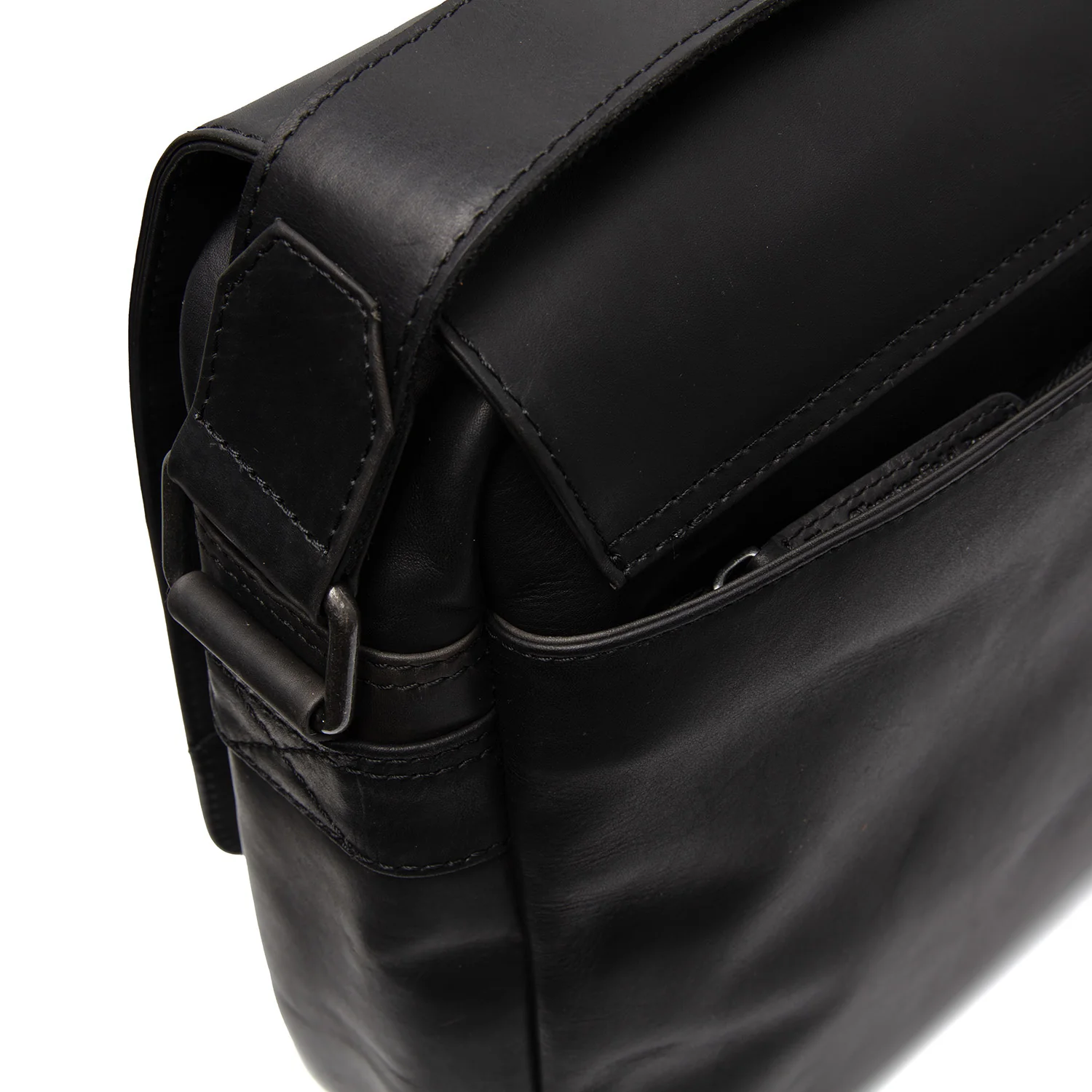 Leather Laptop Bag Black Richard - Image 4