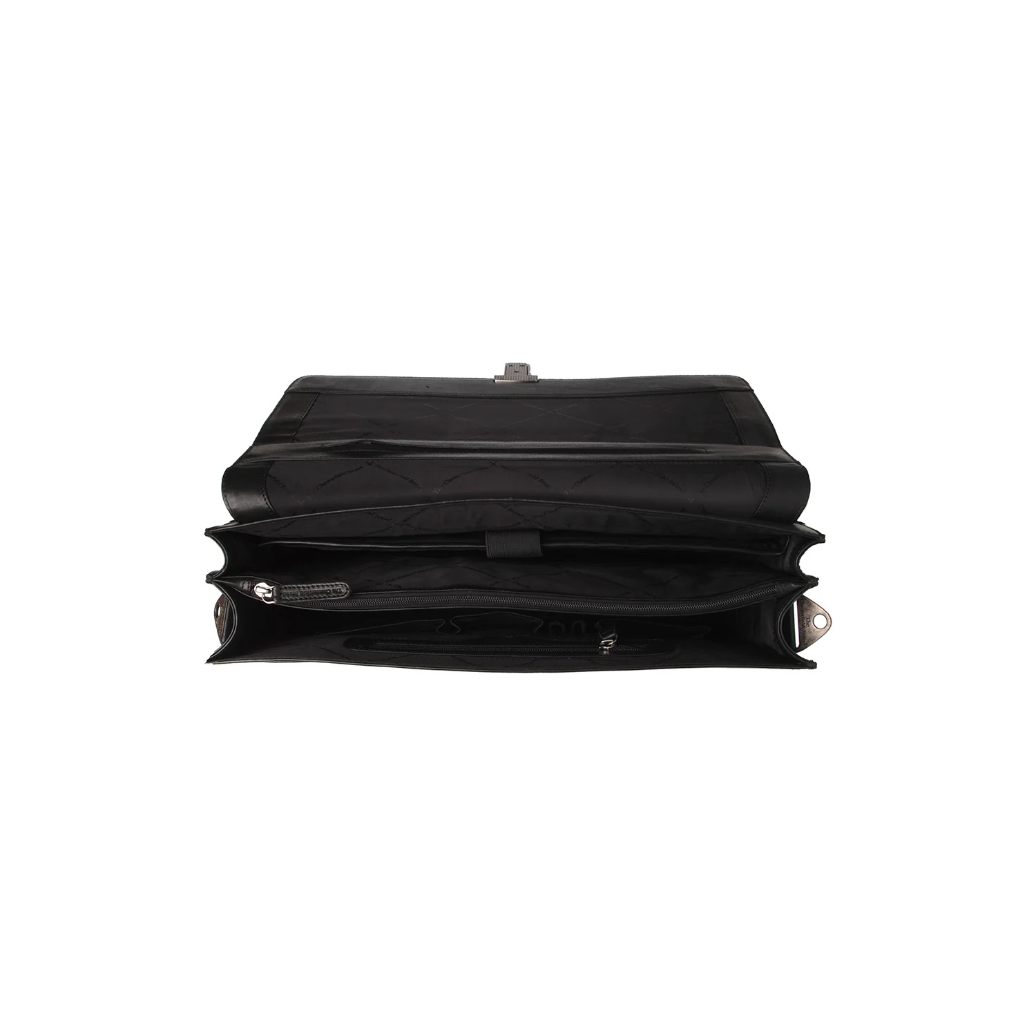 Leather Briefcase Black Salvatore - Image 4